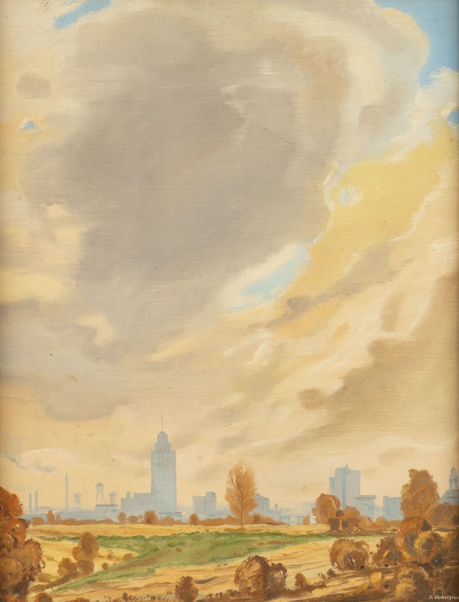 FRANZ-JOSEF BLASCHKE, BLICK AUF WINSTON SALEM, N.C., USA (1945)