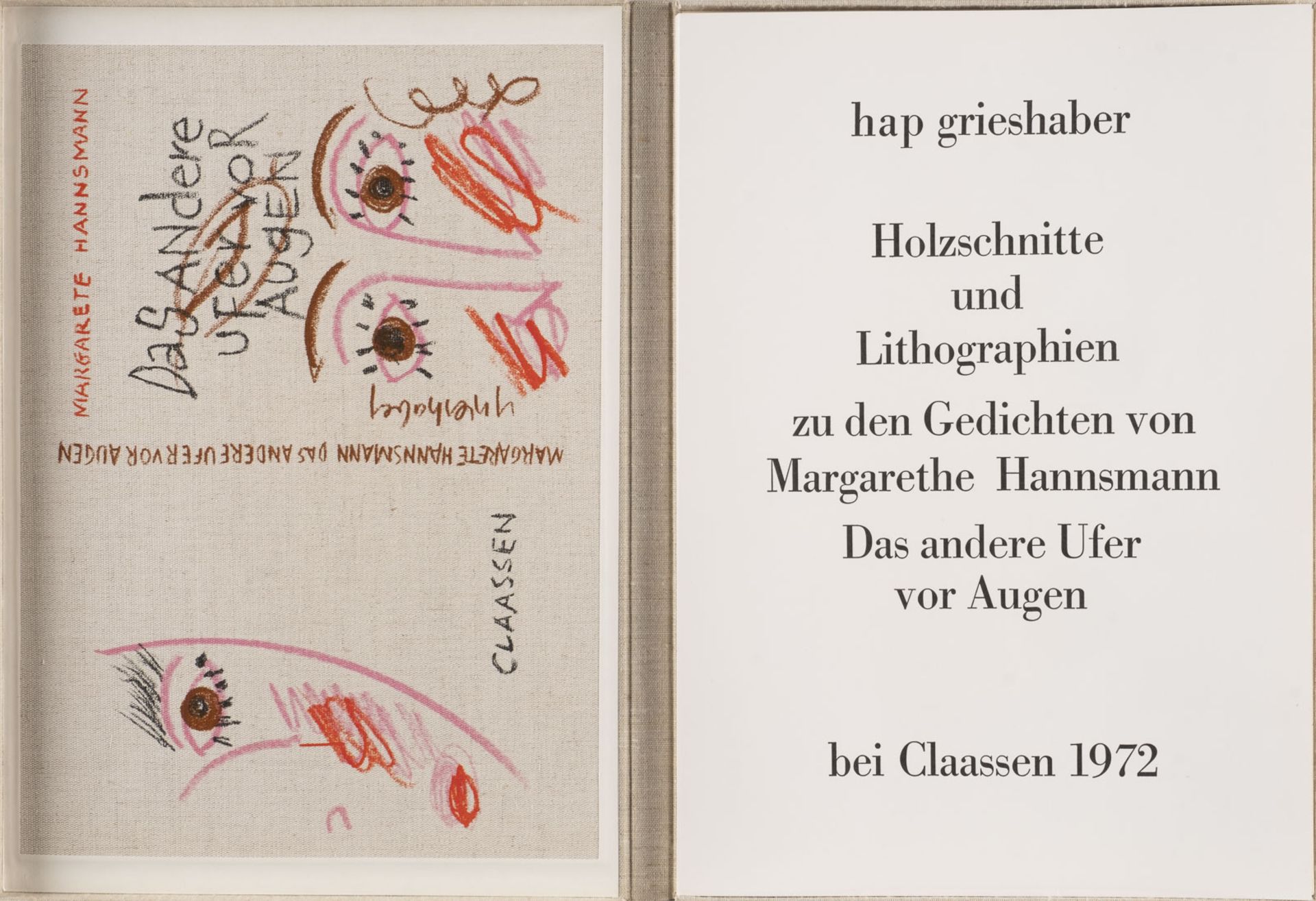 HAP GRIESHABER, MAPPENWERK (HOLZSCHNITTE UND LITHOGRAPHIEN ZU DEN GEDICHTEN VON MARGARETHE HANNSMANN