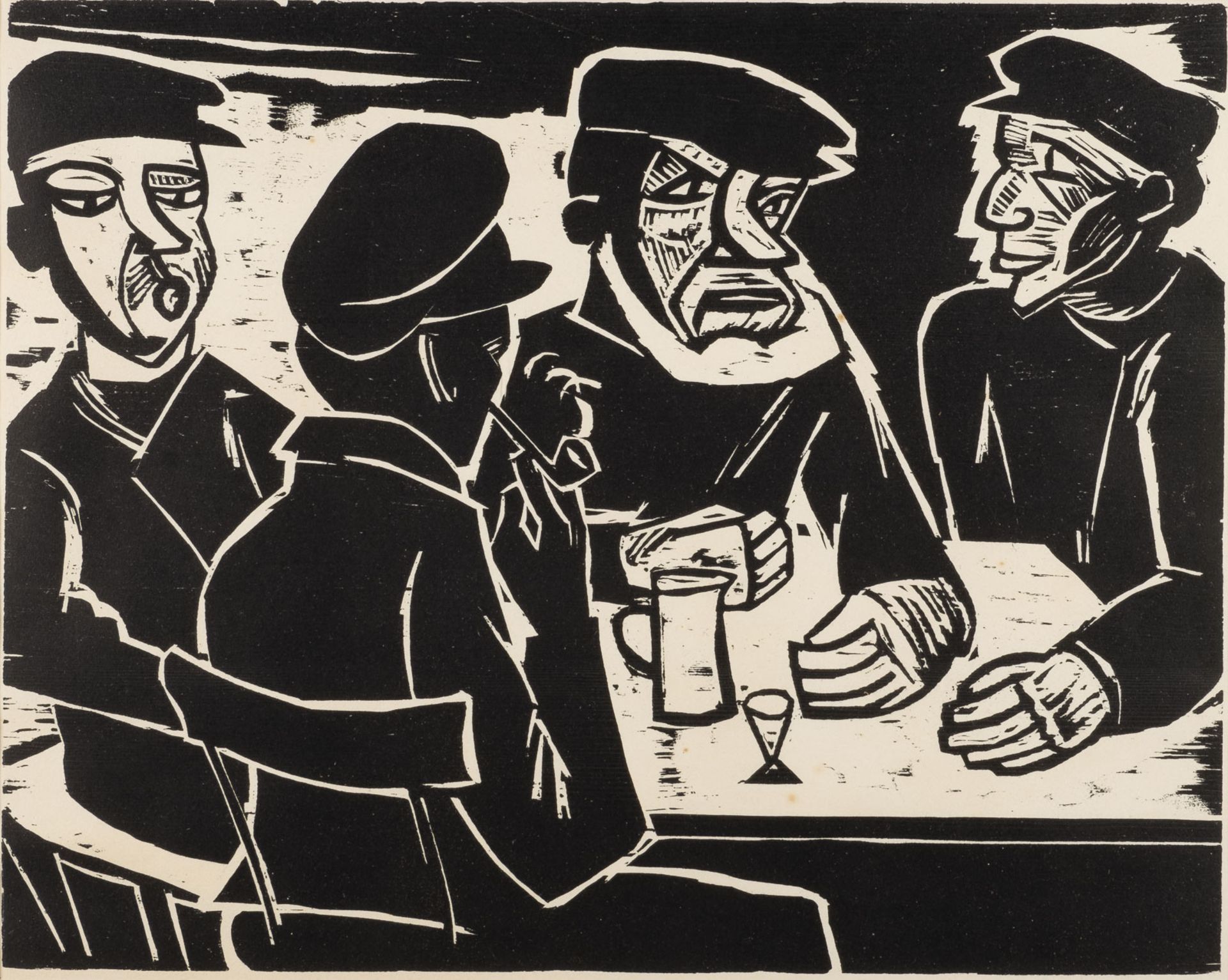 HERMANN MAX PECHSTEIN, FISCHER IN DER KNEIPE