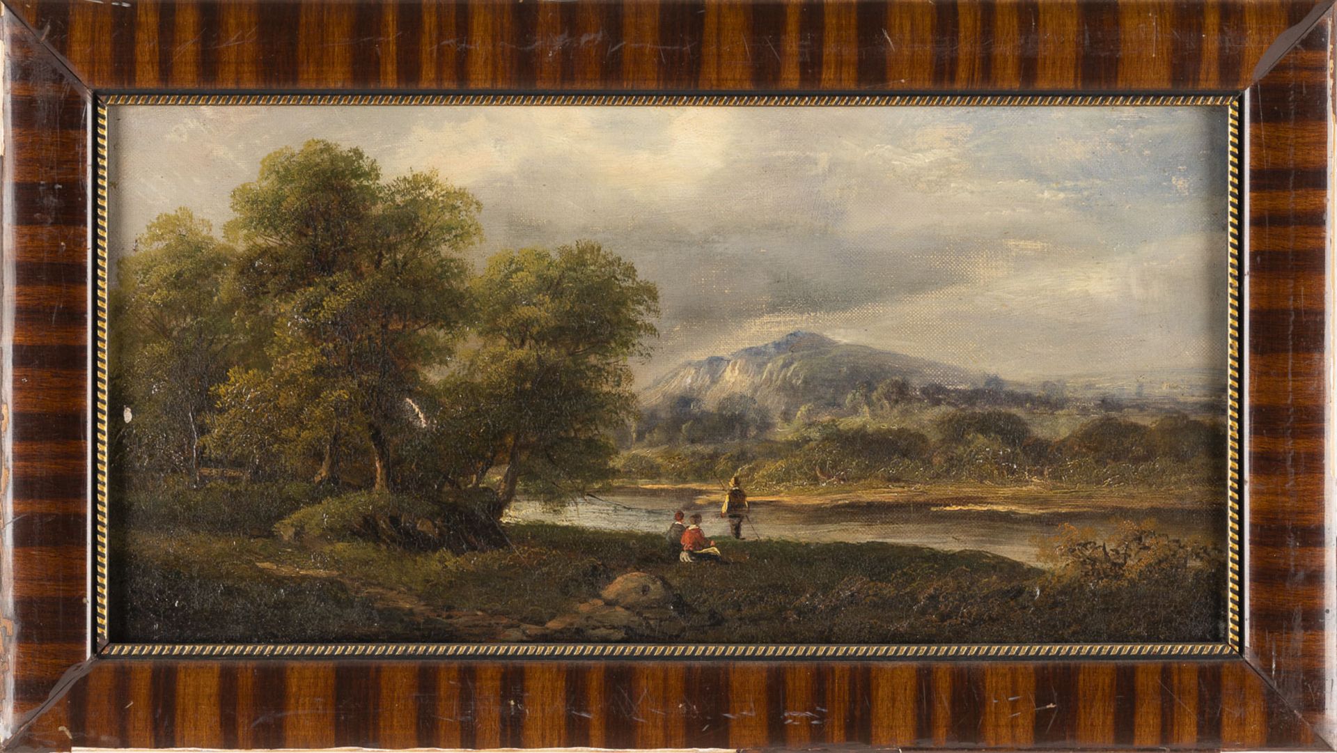 Gemäldepaar: Flusslandschaften mit Anglern - Bild 4 aus 4