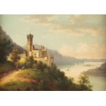 Rheinlandschaft mit Burg (1877)