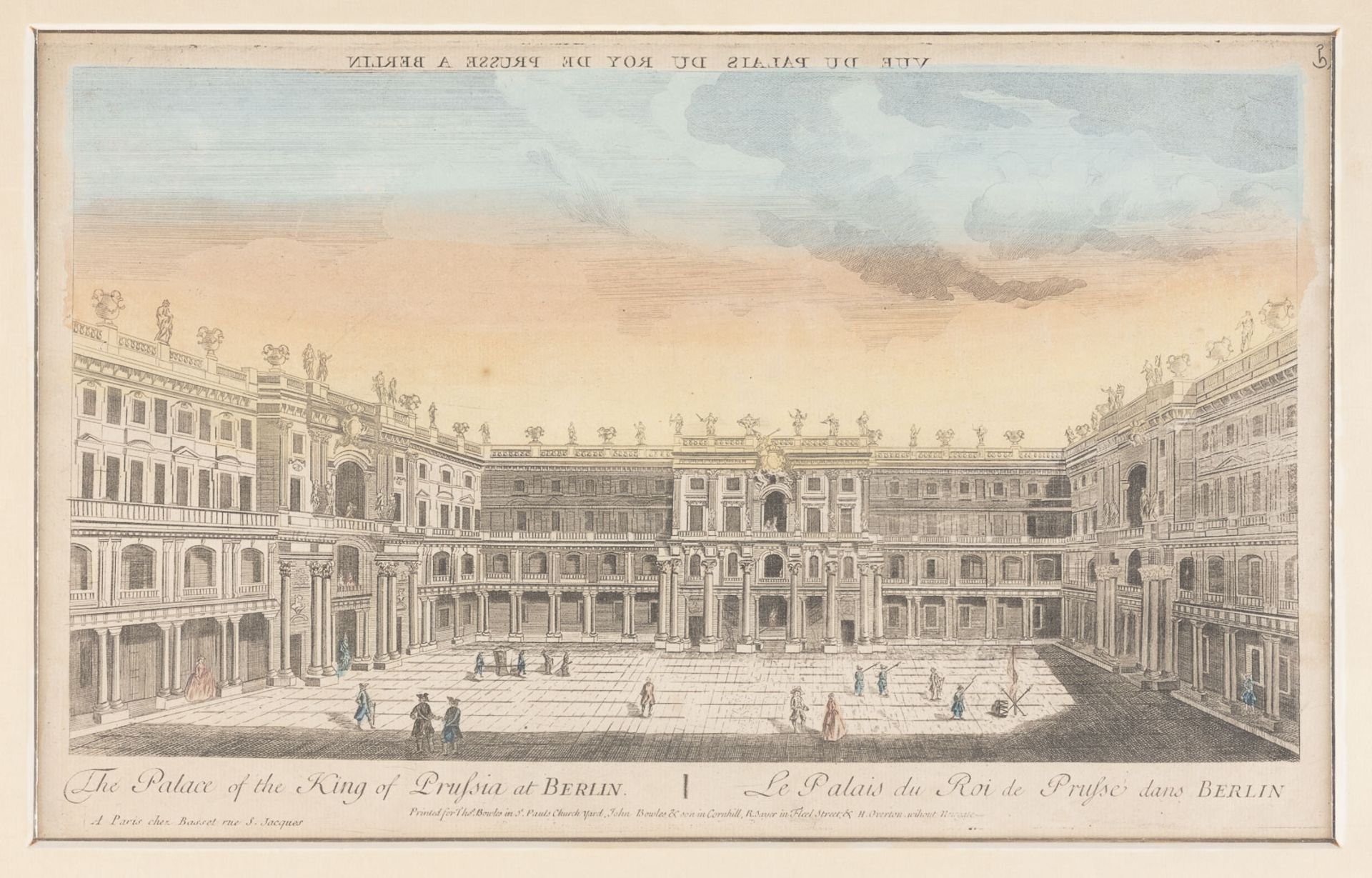 THOMAS BOWLES 'THE PALACE OF THE KING OF PRUSSIA AT BERLIN'