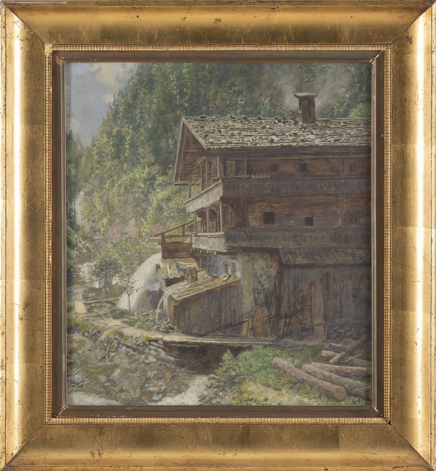 ADOLF GUSTAV SCHLABITZ WASSERMÜHLE IN TIROL - Bild 2 aus 2