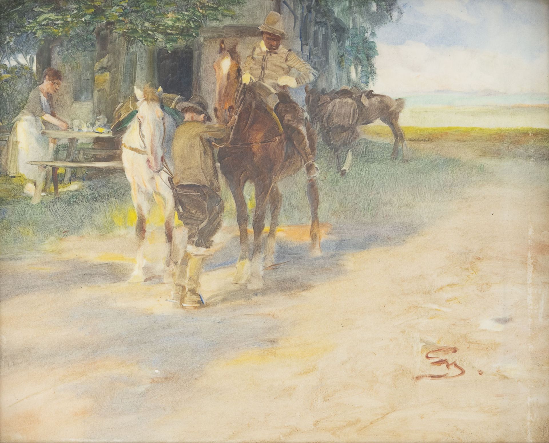 WILHELM SCHREUER ANKUNFT DES REITERS