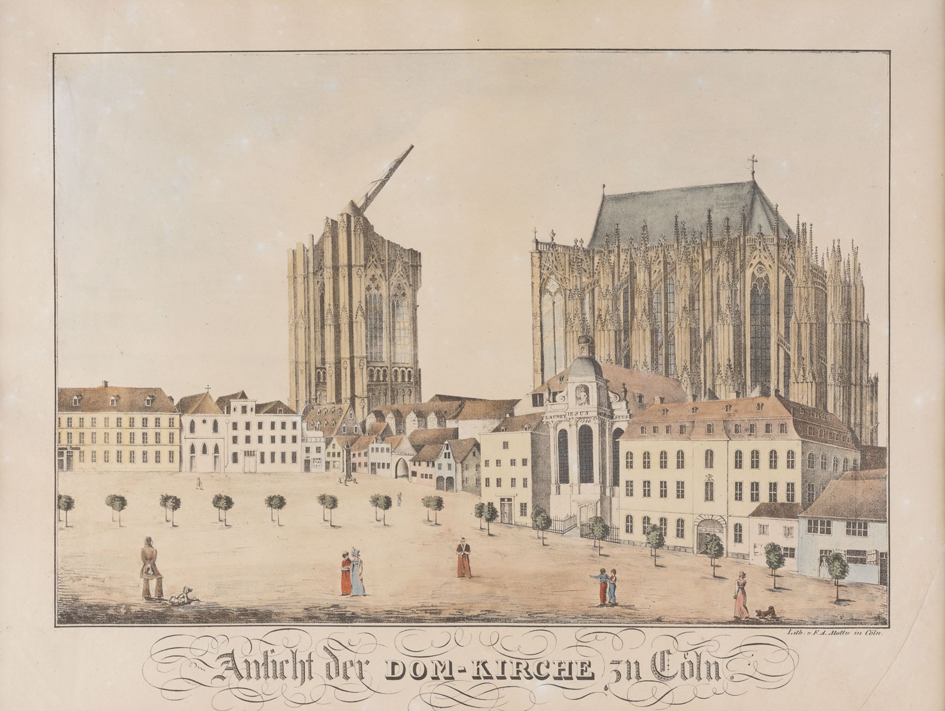 FRIEDRICH AUGUST MOTTU 'ANSICHT DER DOM-KIRCHE ZU CÖLN'