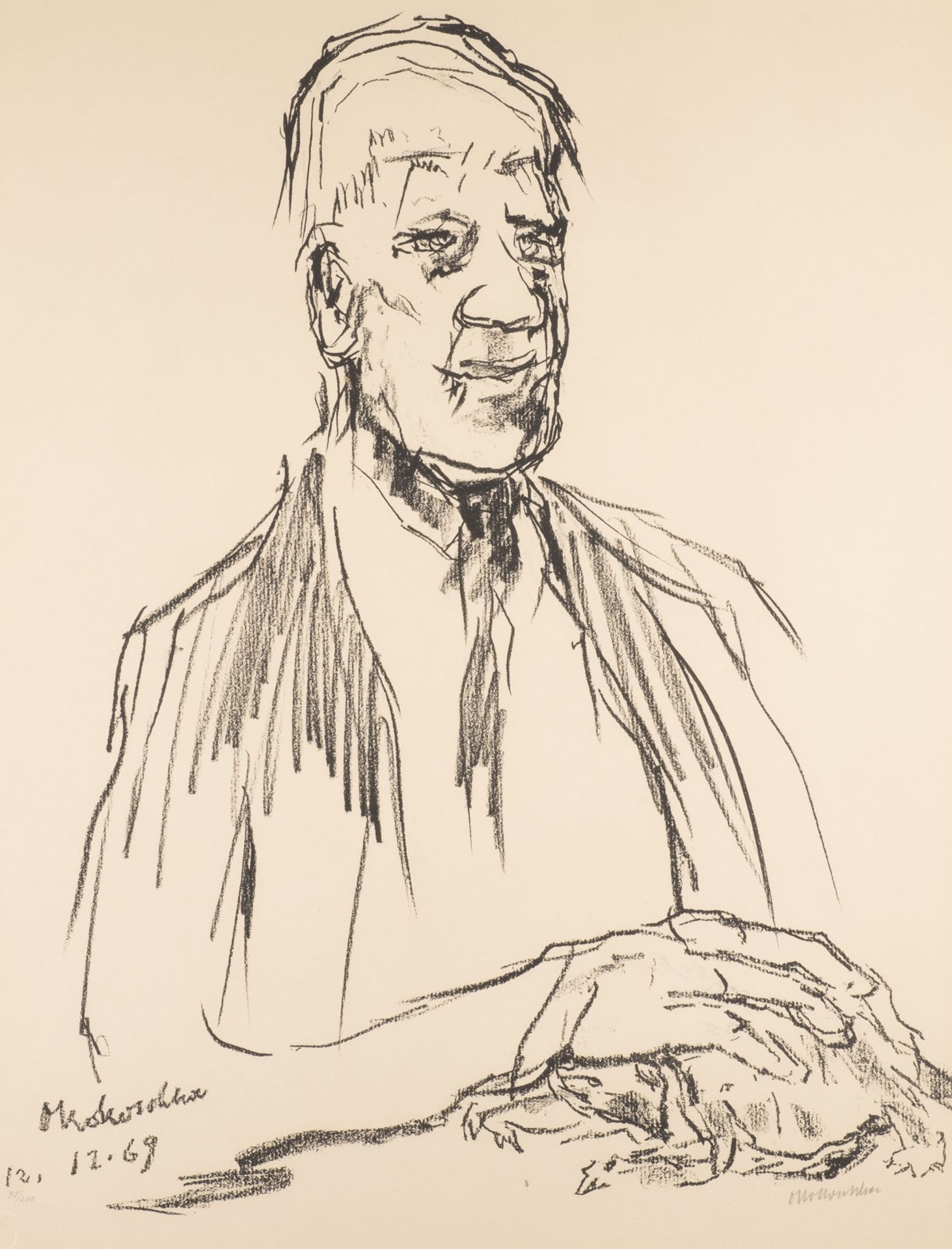 OSKAR KOKOSCHKA 'SELBSTBILDNIS MIT SCHILDKRÖTE' (1969)