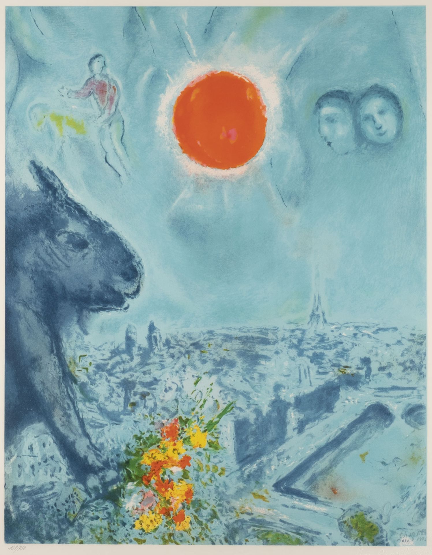 MARC CHAGALL 'LE SOLEIL DE PARIS'