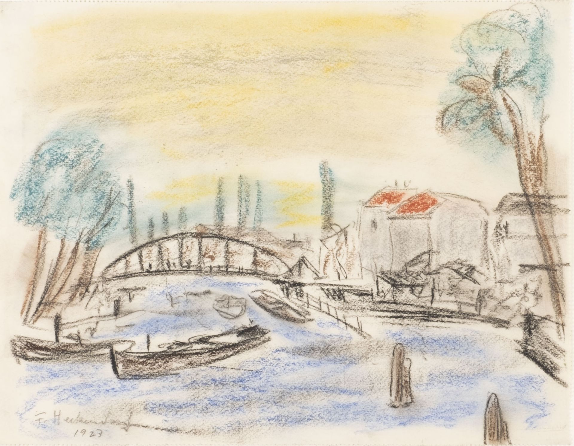 'SCHLEUSENBRÜCKE IN BERLIN SPANDAU' (1927)