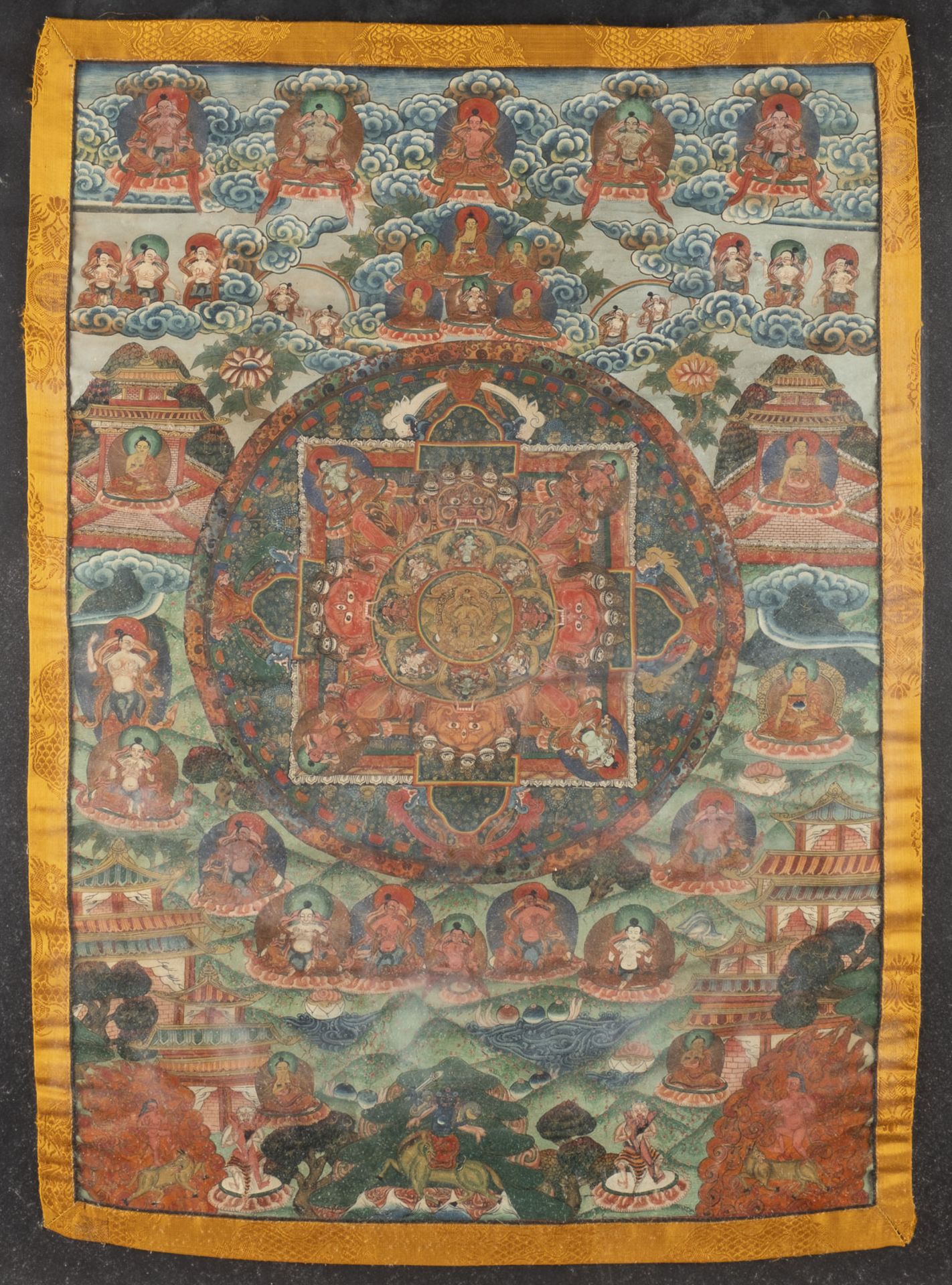 EIN THANGKA DES TARA MANDALA UND EIN THANGKA DES PADMASAMBHAVA - Bild 2 aus 3