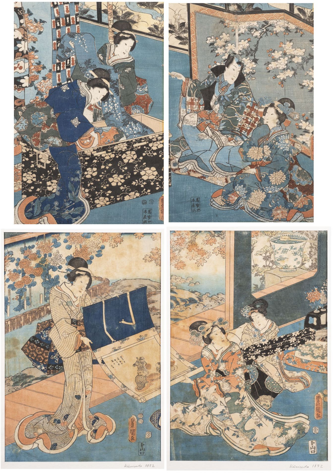 UTAGAWA KUNISADA I, ZWEI GRUPPE GENJI-E