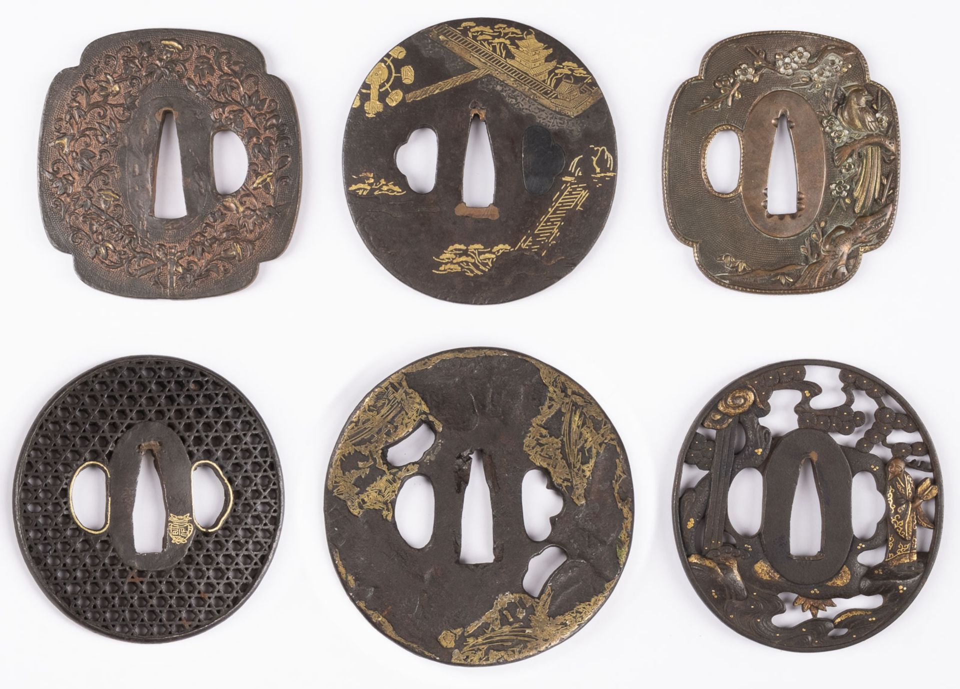 SECHS TSUBA (SCHWERTWÄCHTER)