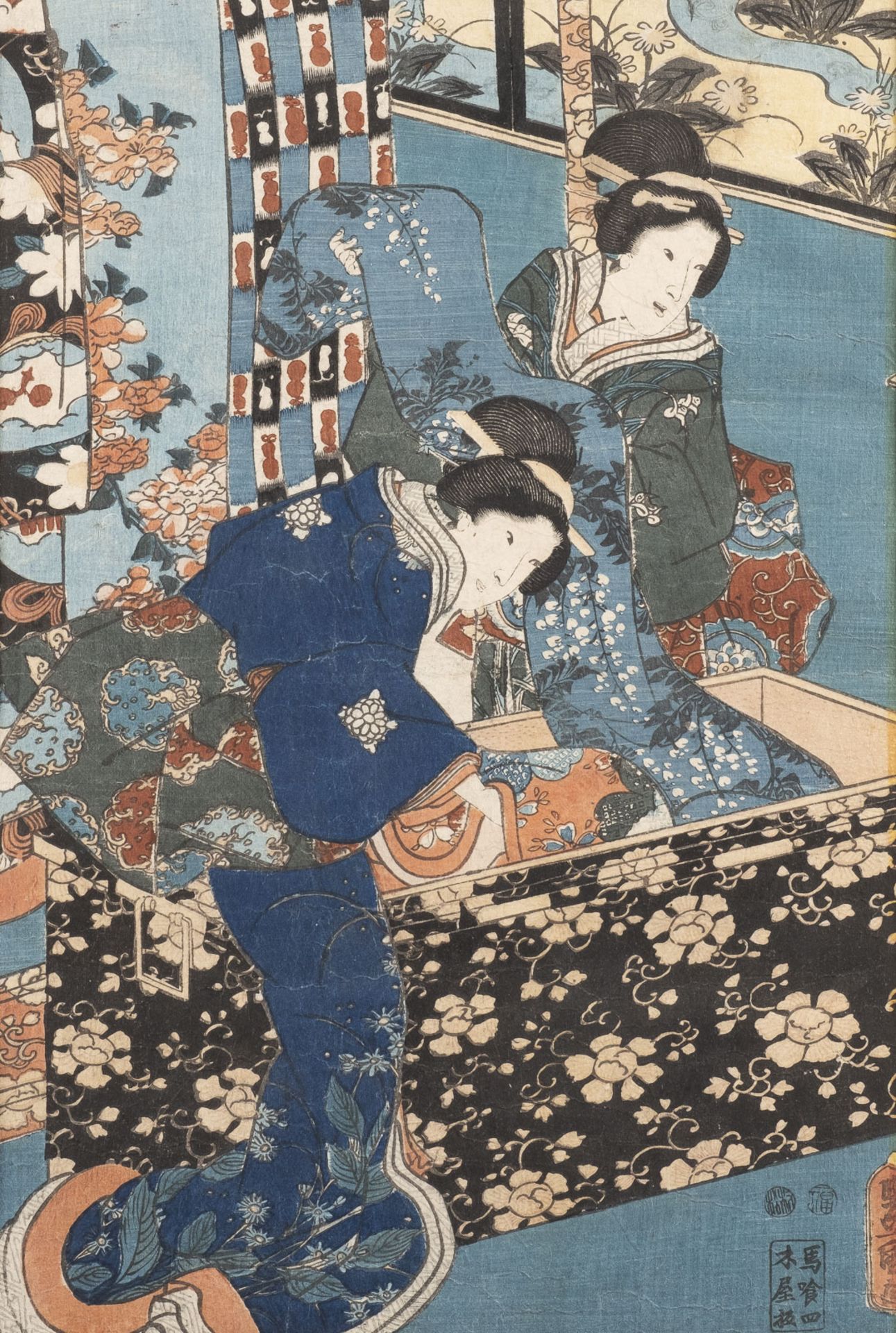 UTAGAWA KUNISADA I, ZWEI GRUPPE GENJI-E - Image 2 of 5