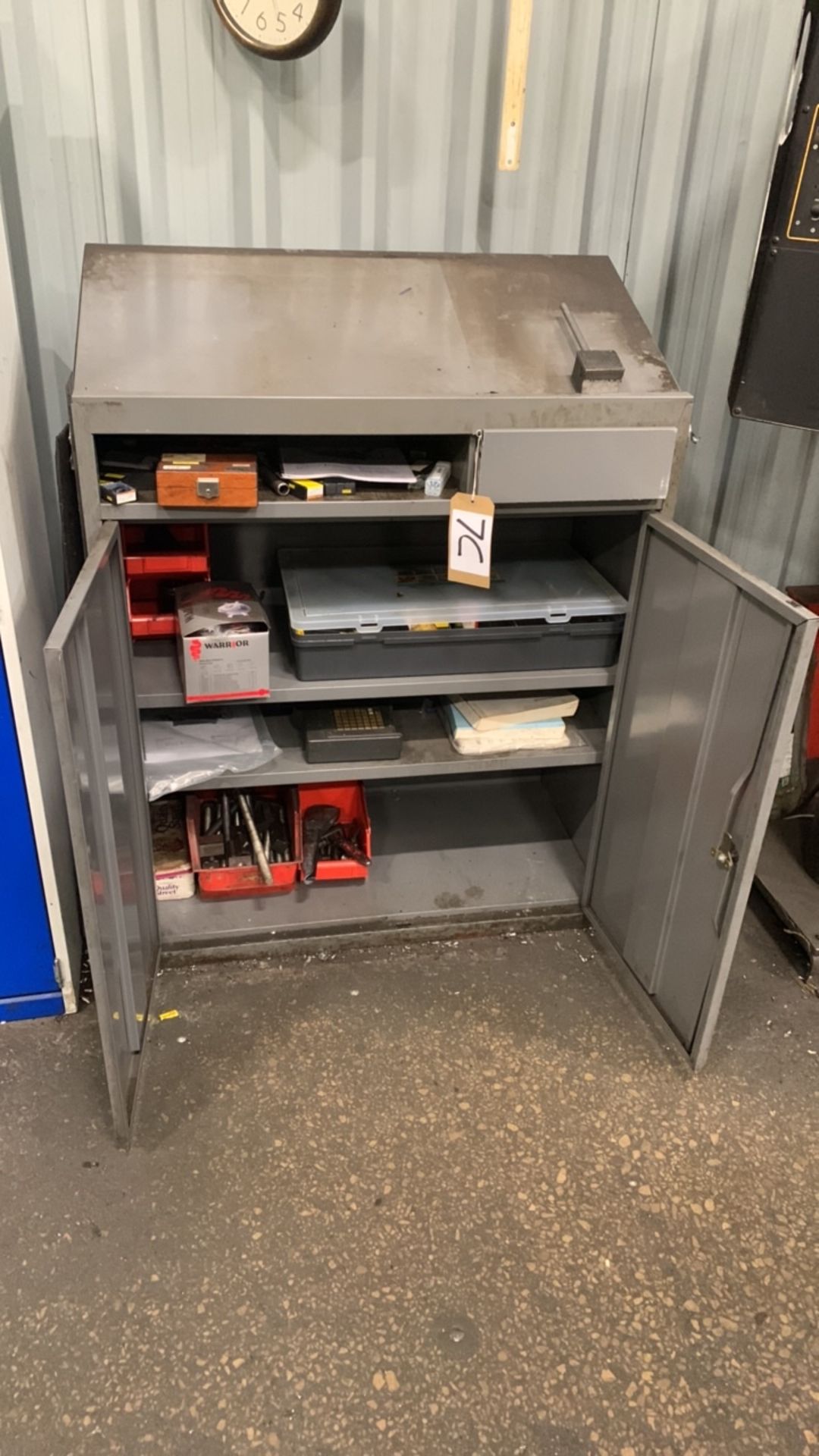 Miscellaneous Tooling in Slope Top Double Door Cabinet