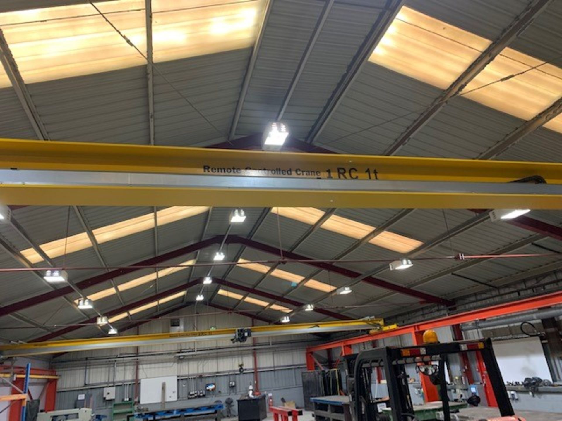 (2) Granada Model RC 1T 1 Tonne Remote Controlled Overhead Cranes (2017) 13m Span x 3.206m High on F - Image 7 of 18