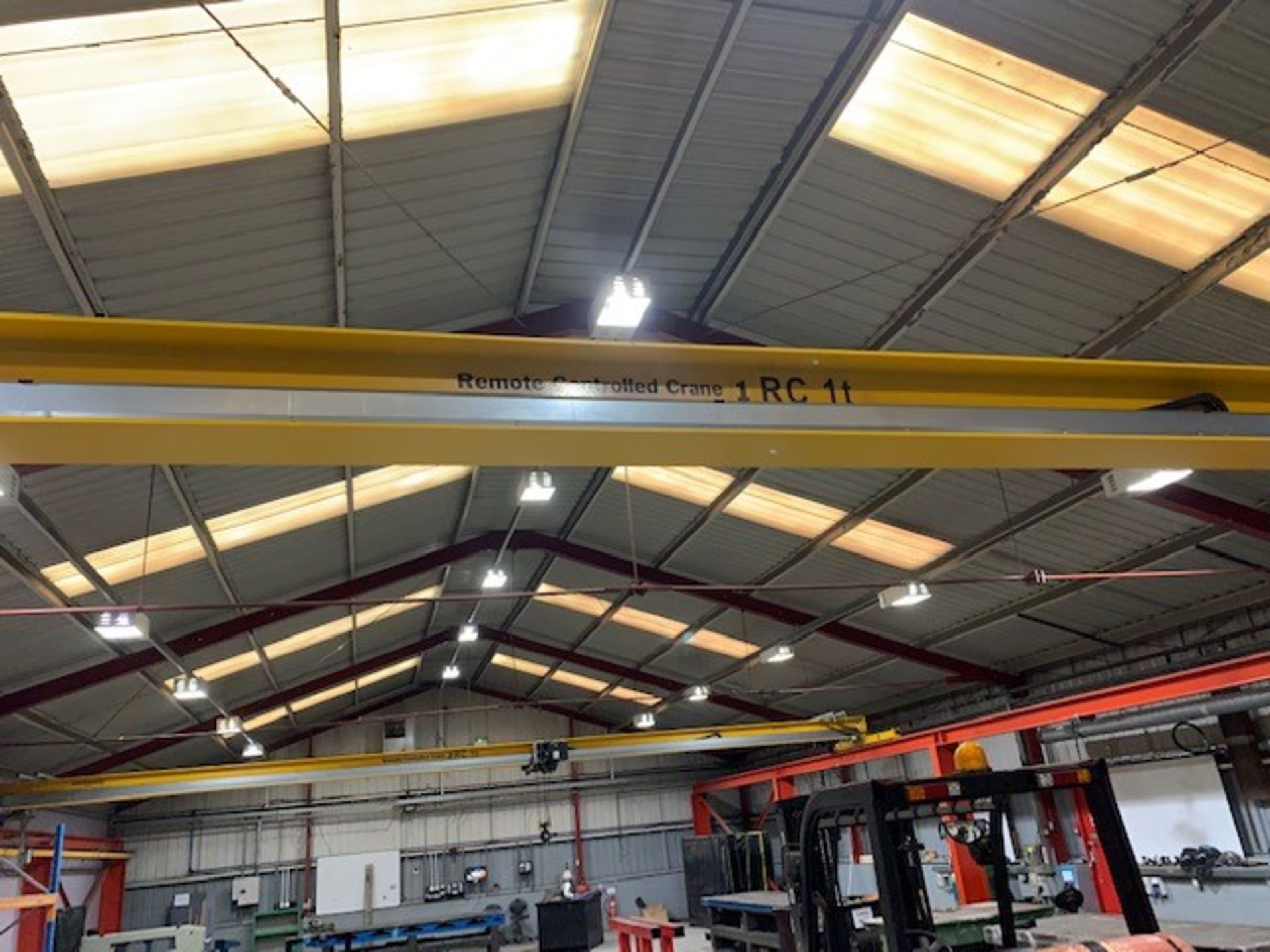 (2) Granada Model RC 1T 1 Tonne Remote Controlled Overhead Cranes (2017) 13m Span x 3.206m High on F - Image 8 of 18