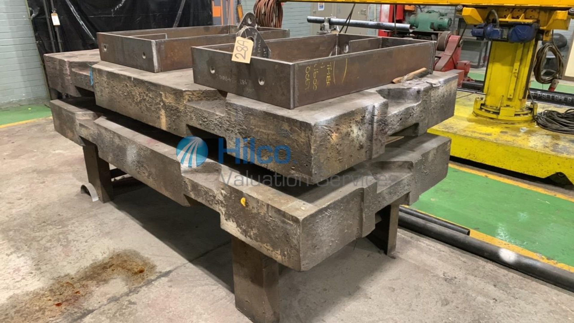 (2) Heavy Duty Cast Iron Surface Plates, each 2550mm x 1290mm