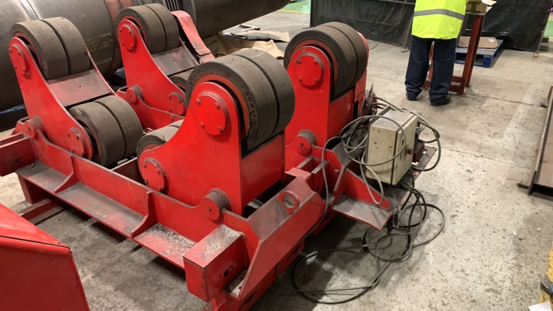 Bode Heavy Duty Self Aligning Welding Rotators, 1 Powered, 1 Idler on 7m Floor Mounted Track - Image 3 of 3