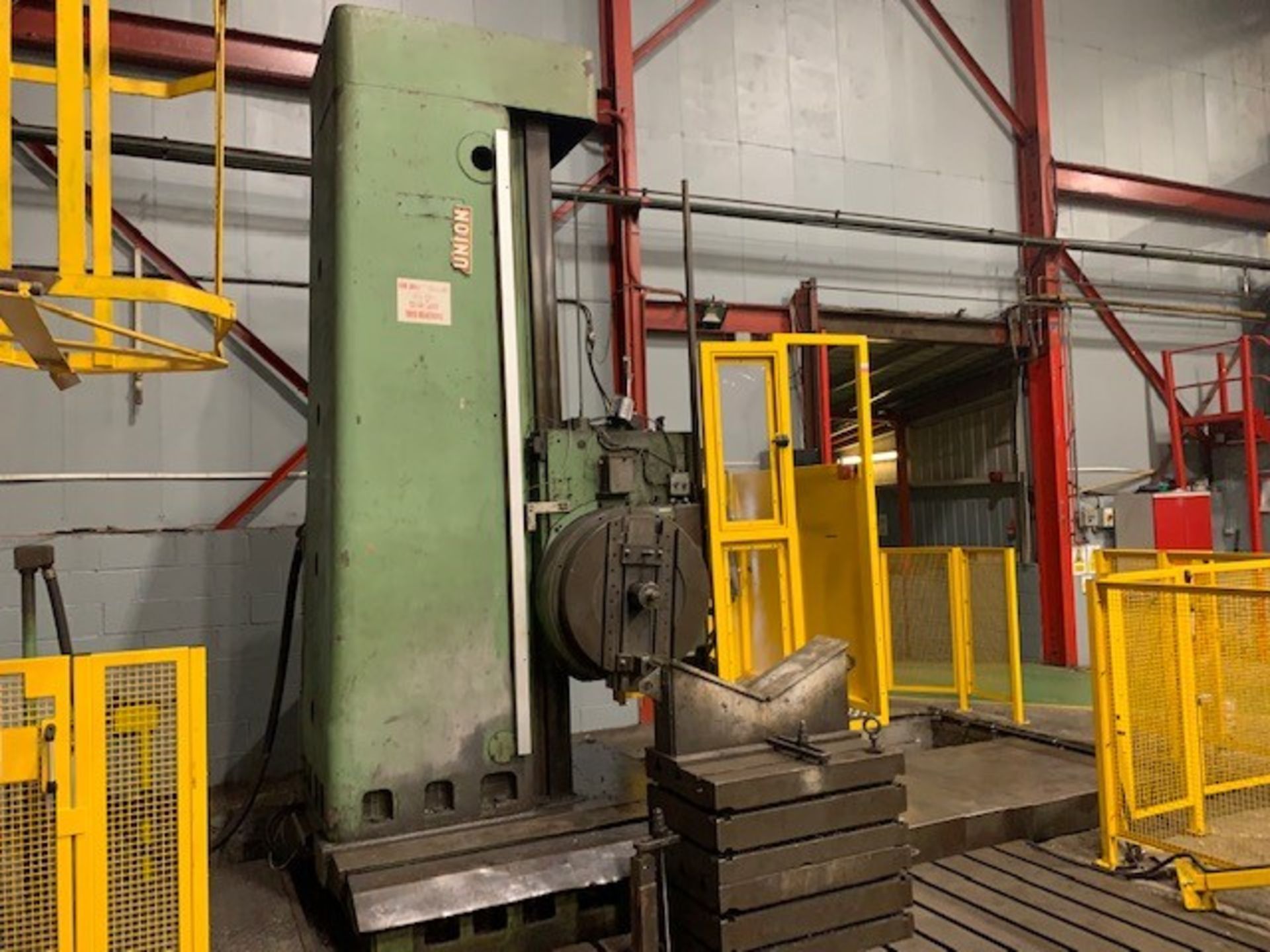 Union Model BFP 125/111 Floor Boring Machine, Serial No. 9097, Newall DP700 3 Axis DRO, T Slotted F - Image 18 of 19