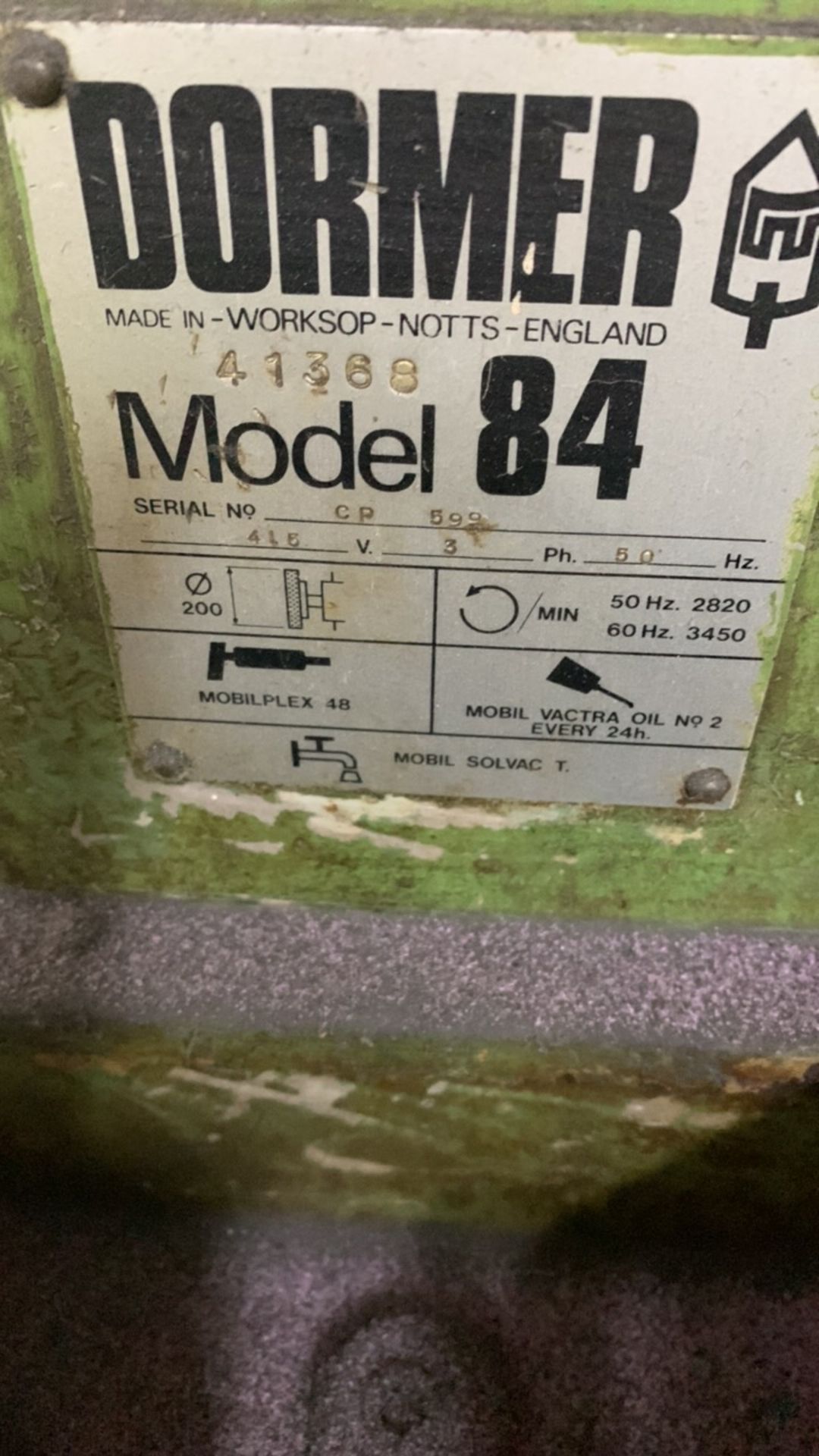 Dormer Model 84 Drill Grinder, Serial CP 599 / 4138 - Image 3 of 3