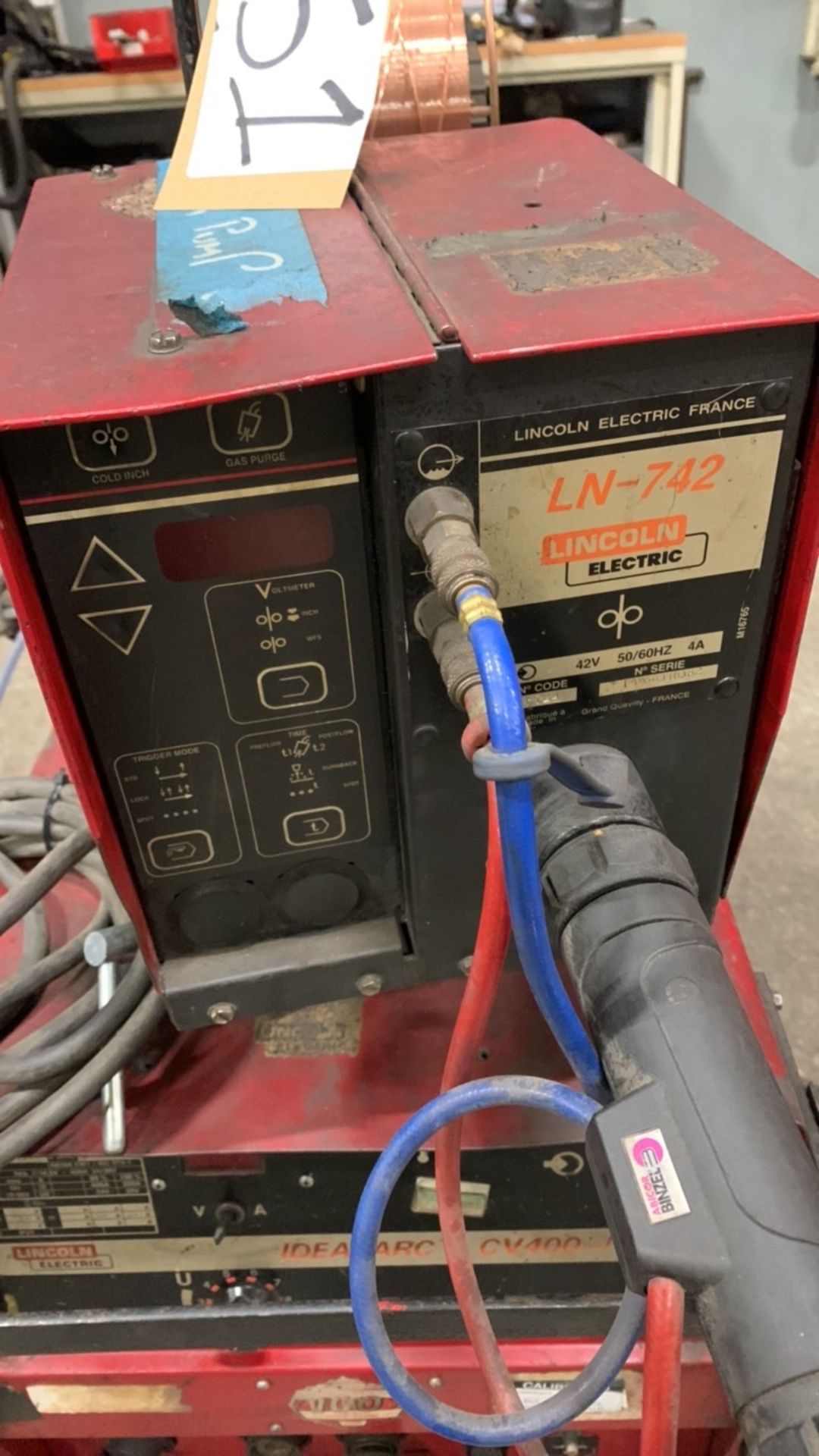Lincoln Electric Idealarc CV400 Mig Welder Serial No AC-F1950230266 WITH ln -742 Wire Feed Unit - Image 3 of 4