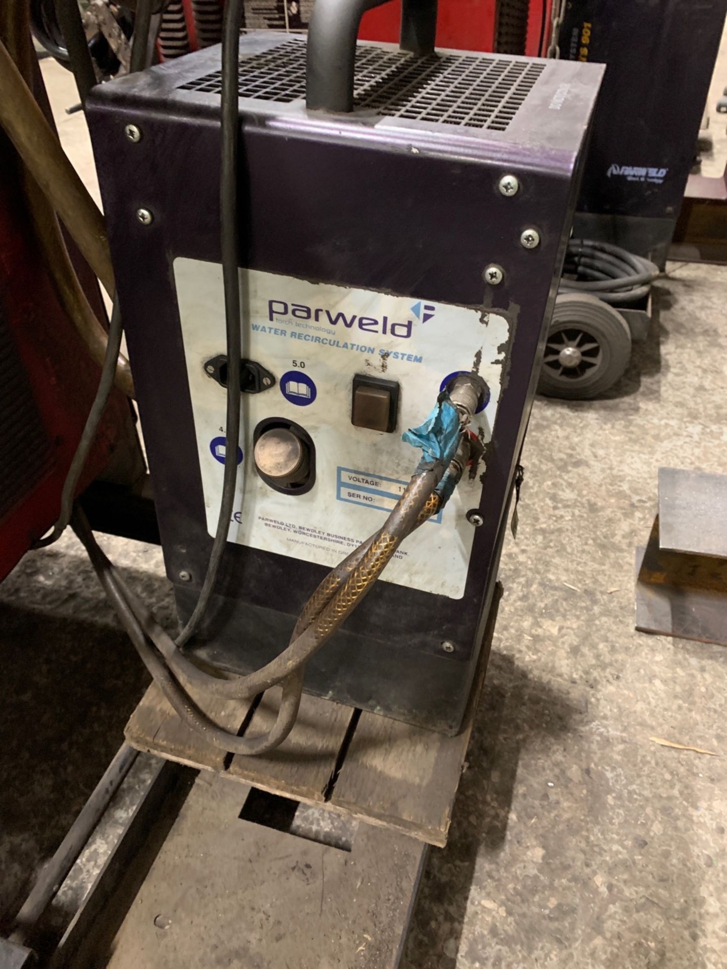 Lincoln Electric Square Wave TIG-350 Welder, Serial No. AC771686 with Parweld Water recirculation Sy - Image 4 of 5