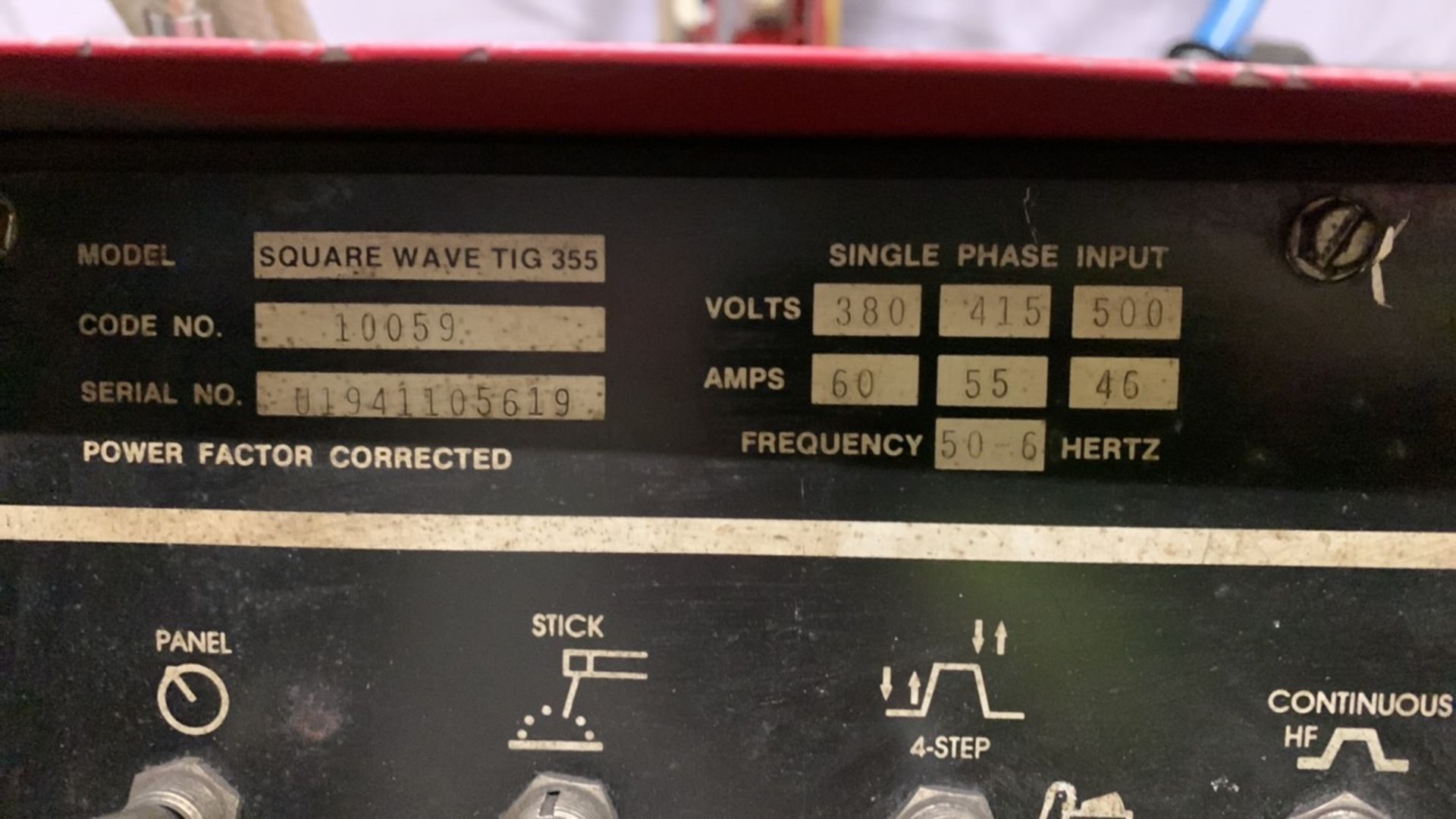 Lincoln Square Wave TIG - 355 Welder - Image 3 of 3