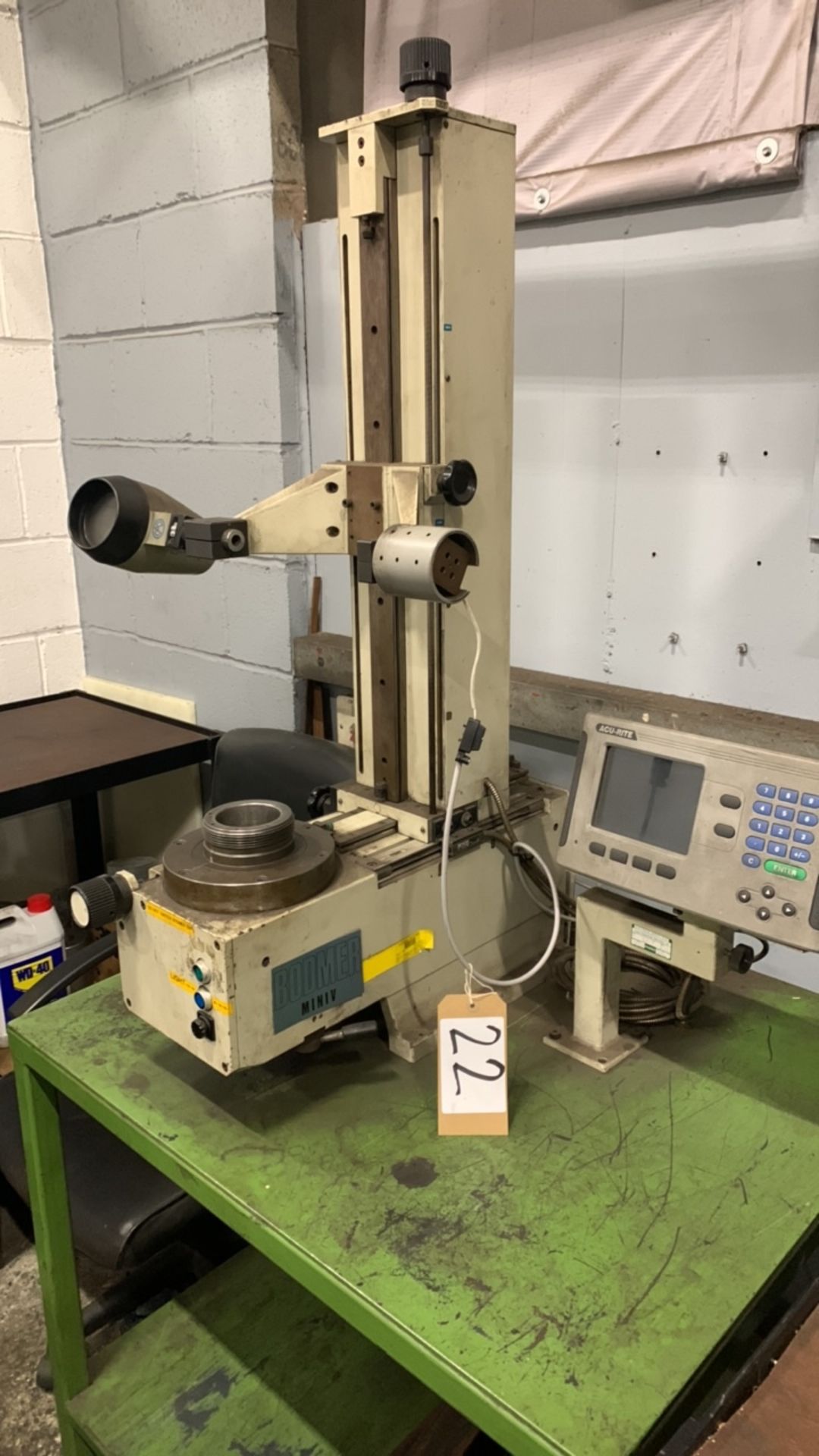 Ernst Bodmer Model Miniv-350 Tool Measuring Device, Serial No.3095 with Acu-Rite Control Panel an