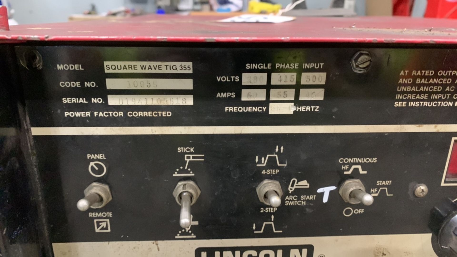 Lincoln Electric Square Wave TIG-355 Welder - Image 2 of 2