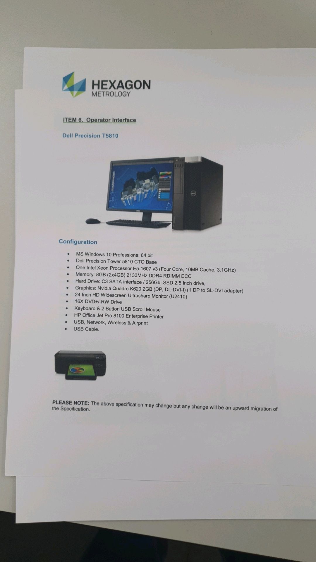 Hexagon Model Global Advantage 20.33.15 Co-Ordinate Measuring Machine , Serial No. GLOF0002491A (20 - Image 24 of 24