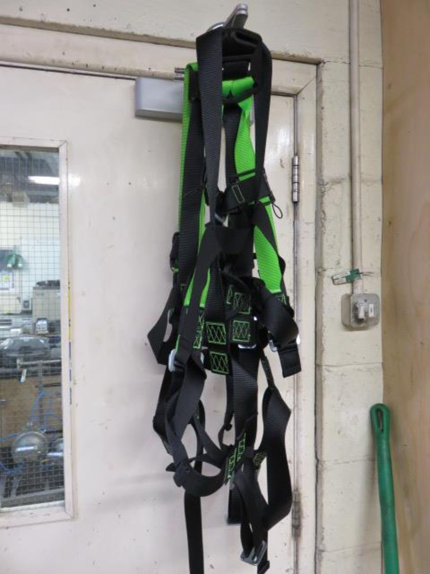 (2) Honeywell Miller H-Design Safety Harnesses with (2) Ridgegear Kernmantle Rope Grabs, (2) Unilink