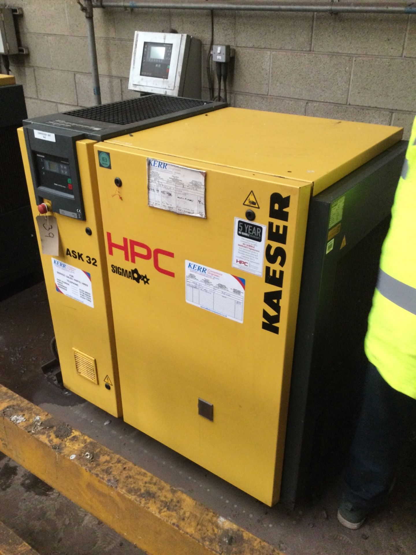 Compressed Air System comprising: 2: HPC Kaeser Sigma ASK32 Package Screw Compressors - Serial No