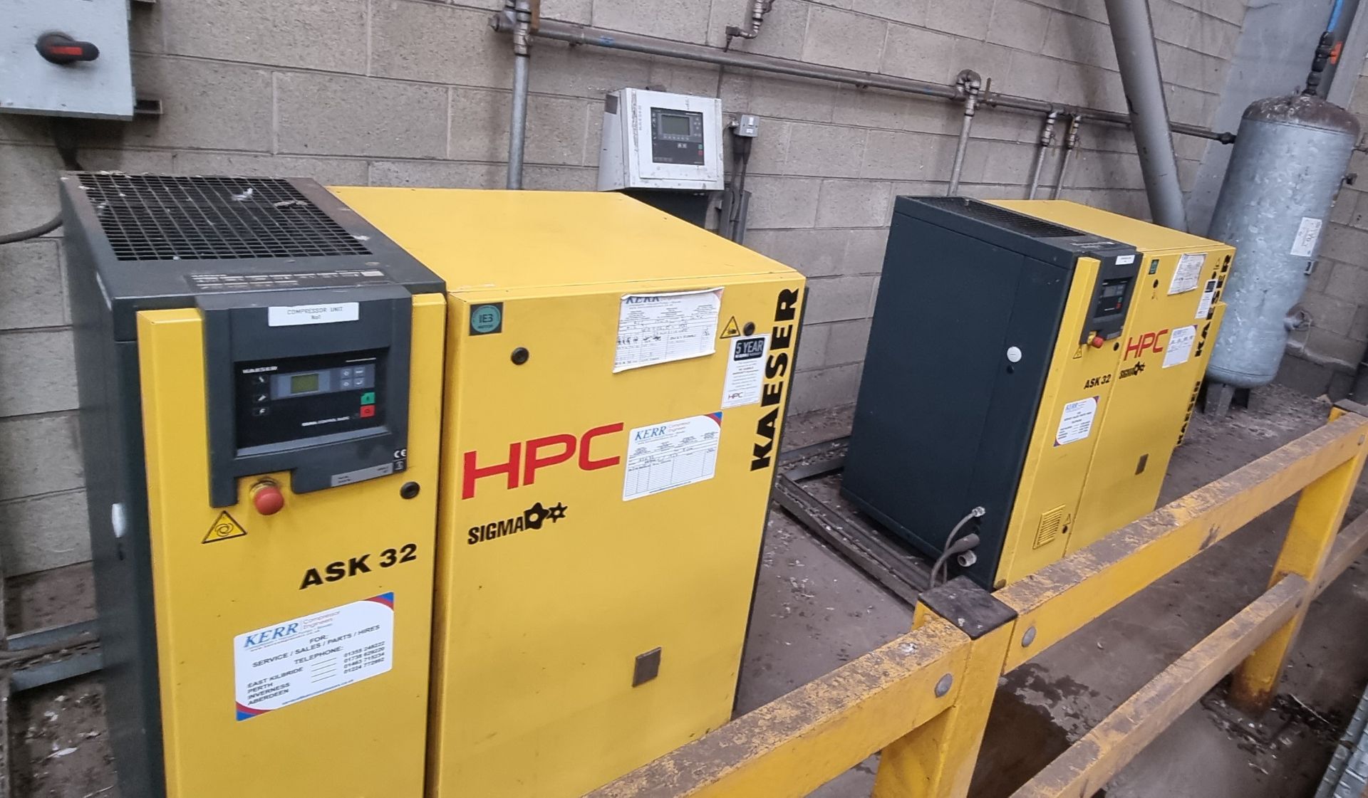 Compressed Air System comprising: 2: HPC Kaeser Sigma ASK32 Package Screw Compressors - Serial No - Image 5 of 7