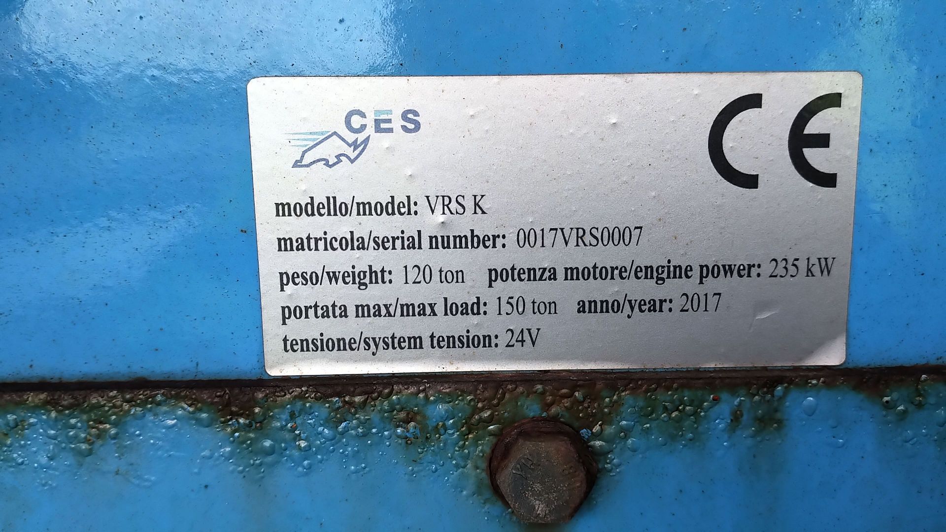 CES Model VRS K 150 ton Reach Stacker, Serial No. 0017VRS0007 (2017) - Image 5 of 5