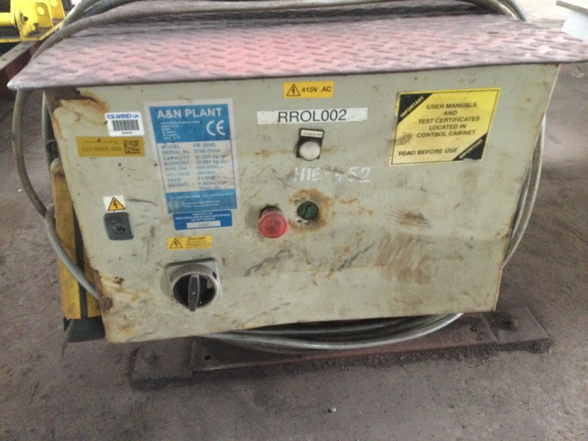 ESAB FIT-30-TC& PR30/46 Welding Rotator. Serial number 5082 0302. Comprising Esab Model FIT-30-TC Po - Image 4 of 5