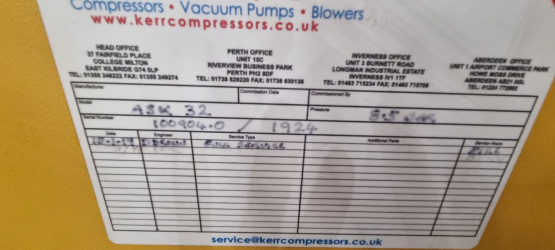 Compressed Air System comprising: 2: HPC Kaeser Sigma ASK32 Package Screw Compressors - Serial No - Image 6 of 7