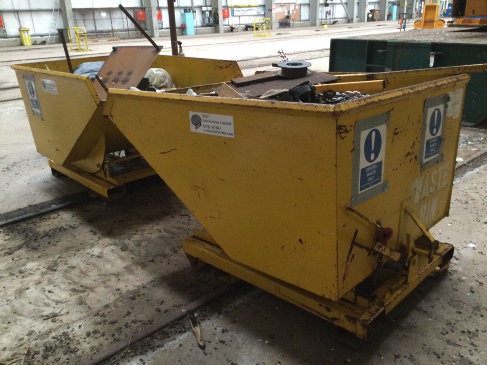 2: Yellow Forklift Tipping Skips with contents - Image 2 of 3