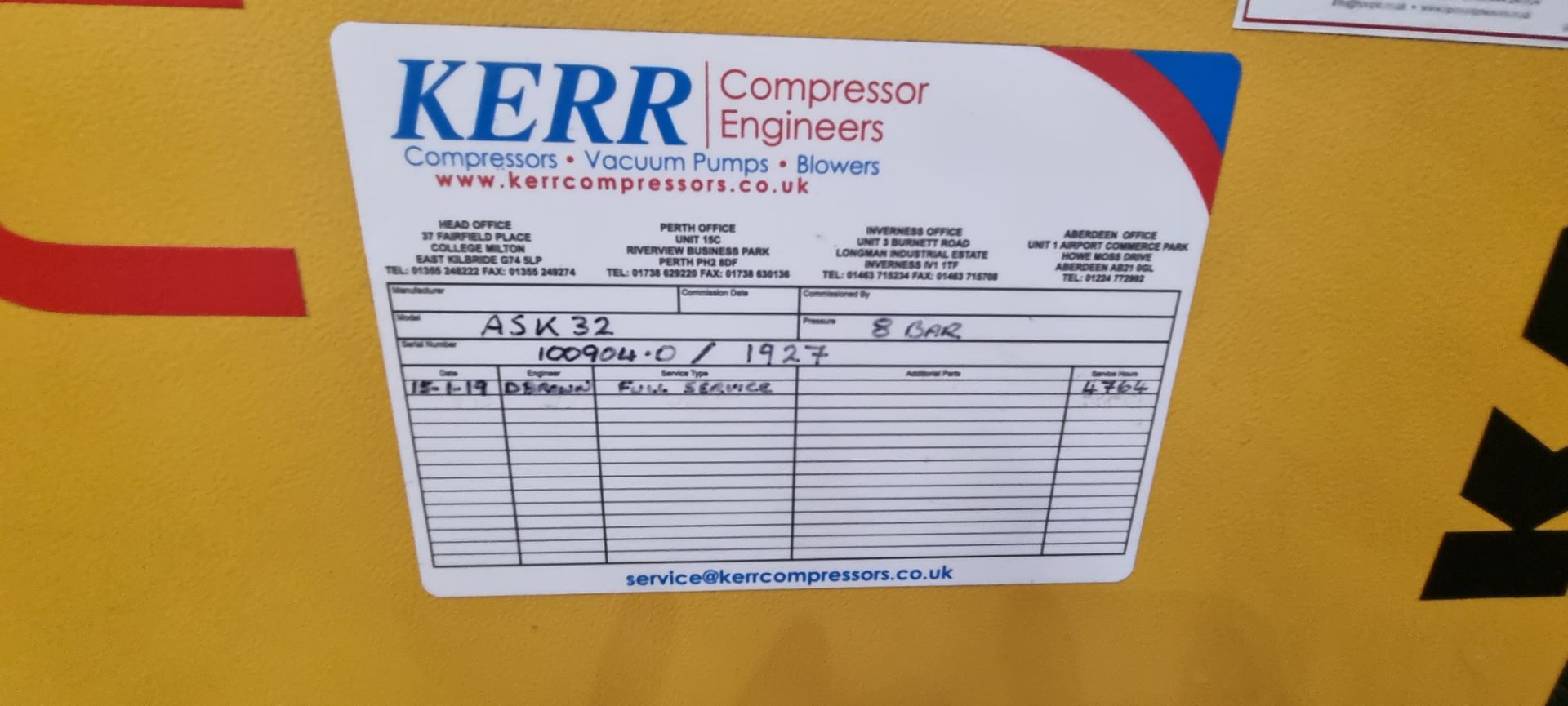 Compressed Air System comprising: 2: HPC Kaeser Sigma ASK32 Package Screw Compressors - Serial No - Image 7 of 7