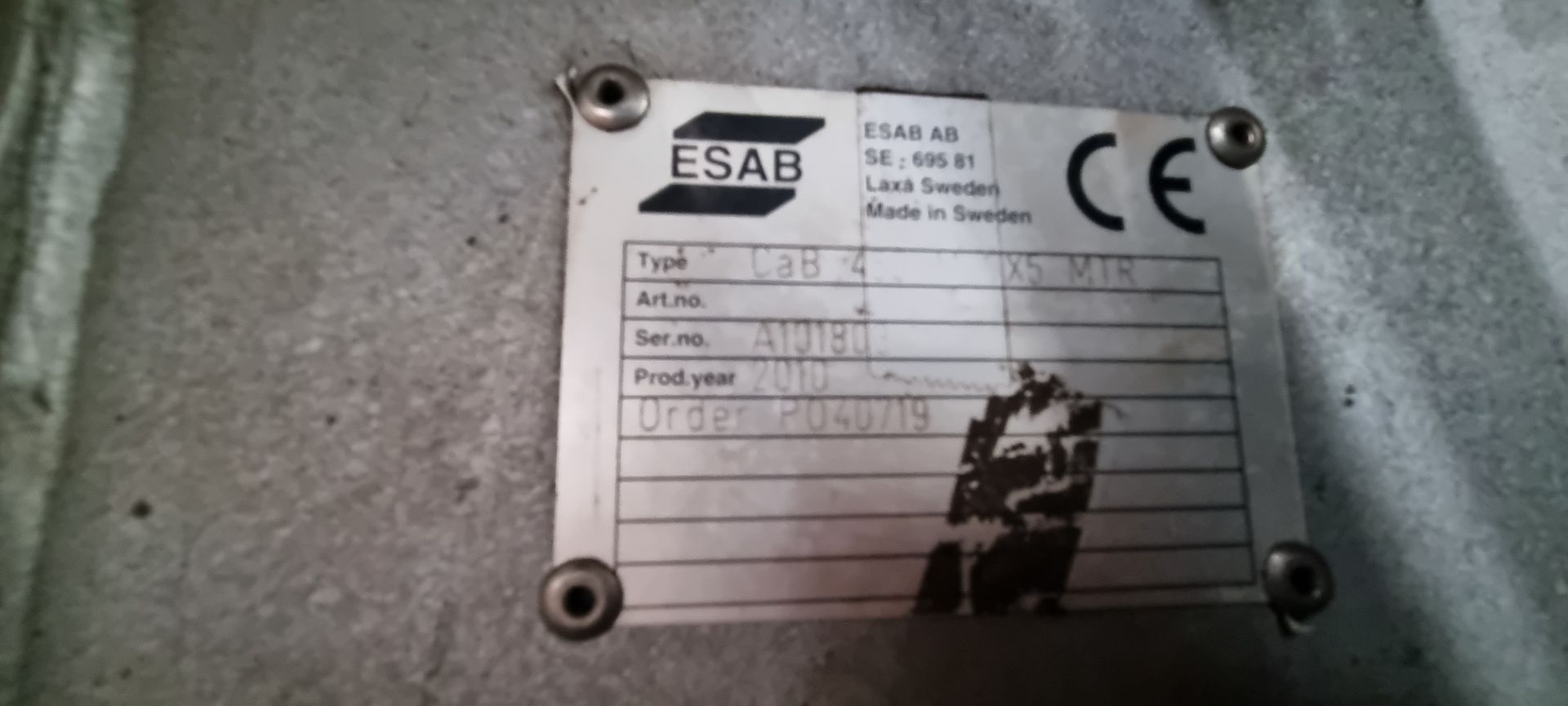 ESAB Model CaB 460 7x5 Column & Boom Sub-Arc Welding System, (subarc 006) Serial number A101803 (201 - Image 5 of 5