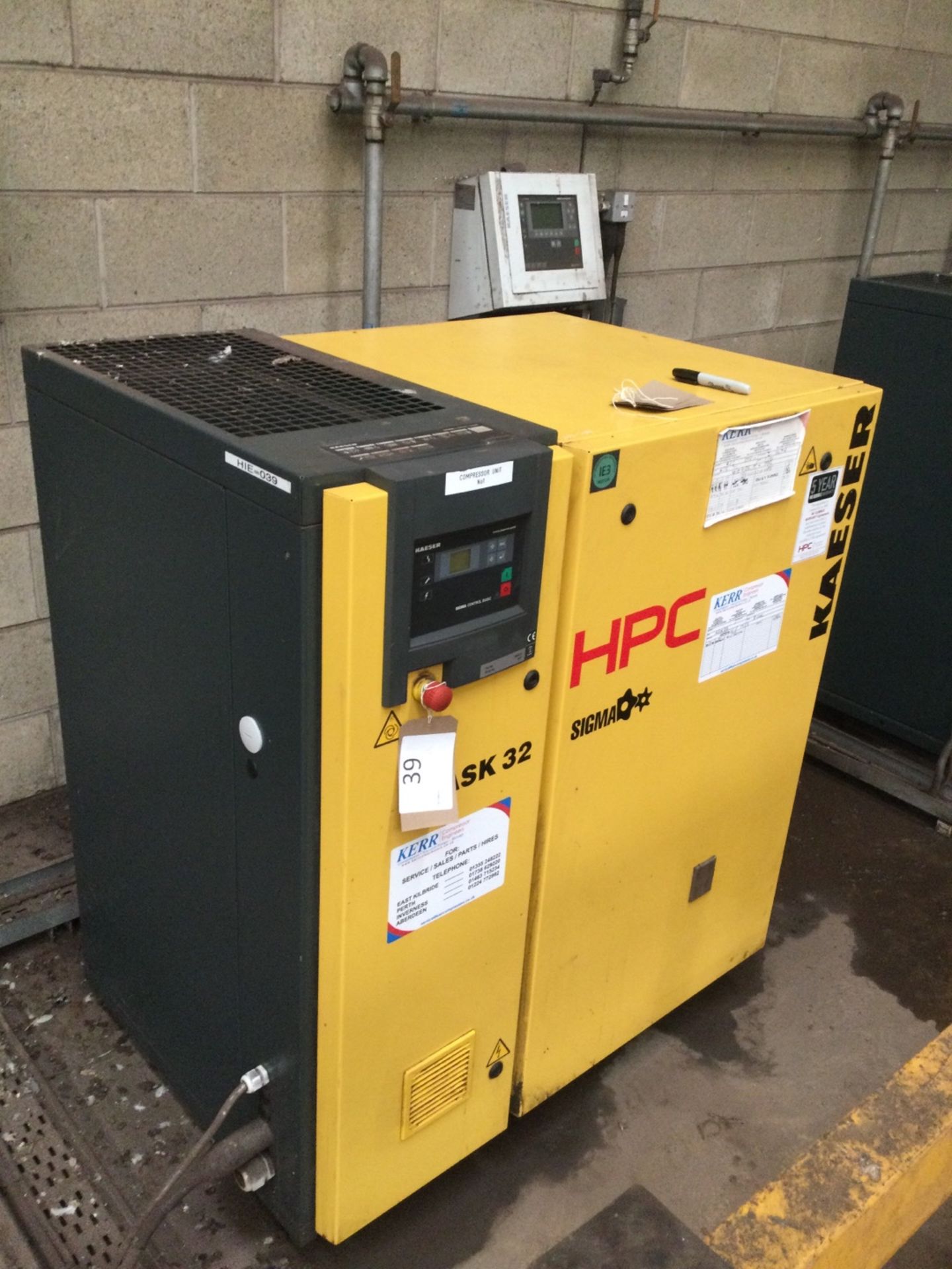 Compressed Air System comprising: 2: HPC Kaeser Sigma ASK32 Package Screw Compressors - Serial No - Image 4 of 7