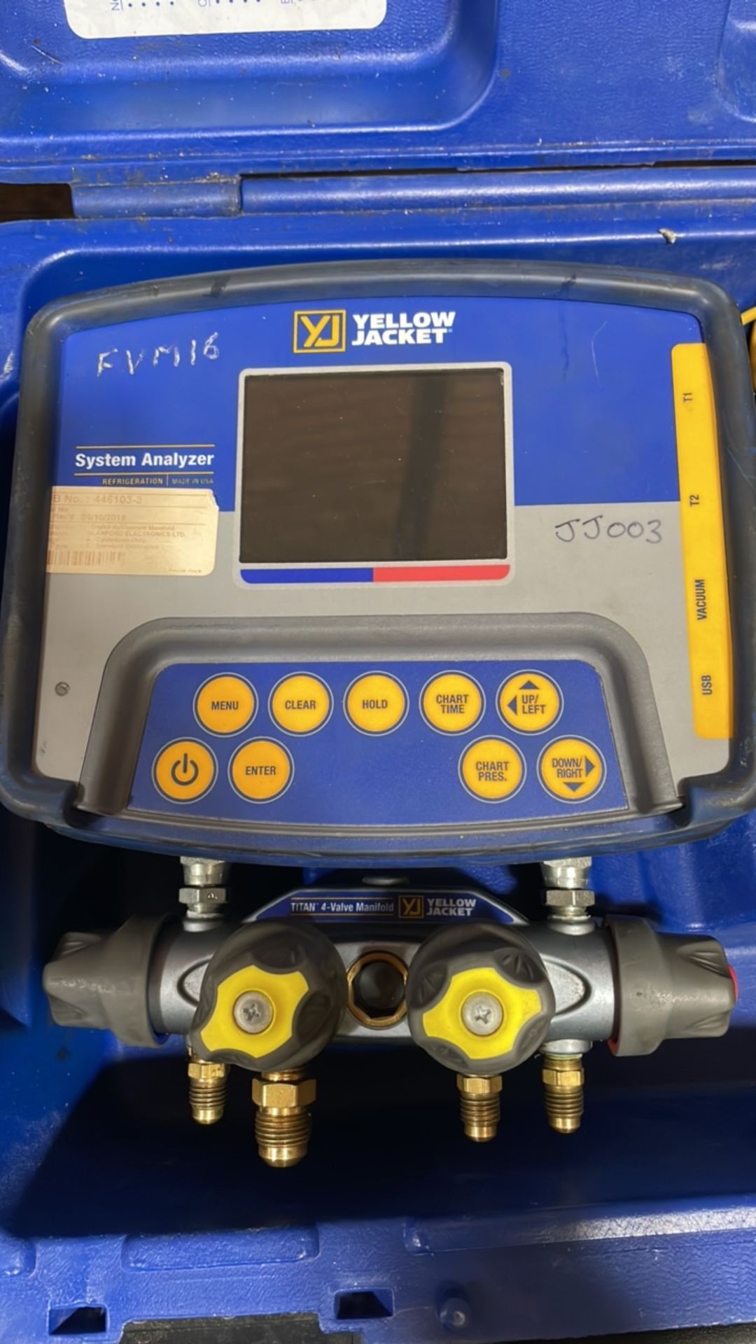 Yellow Jacket 40815 Refrigeration System Analyzer with TITAN 4-Valve Manifold - Image 2 of 3