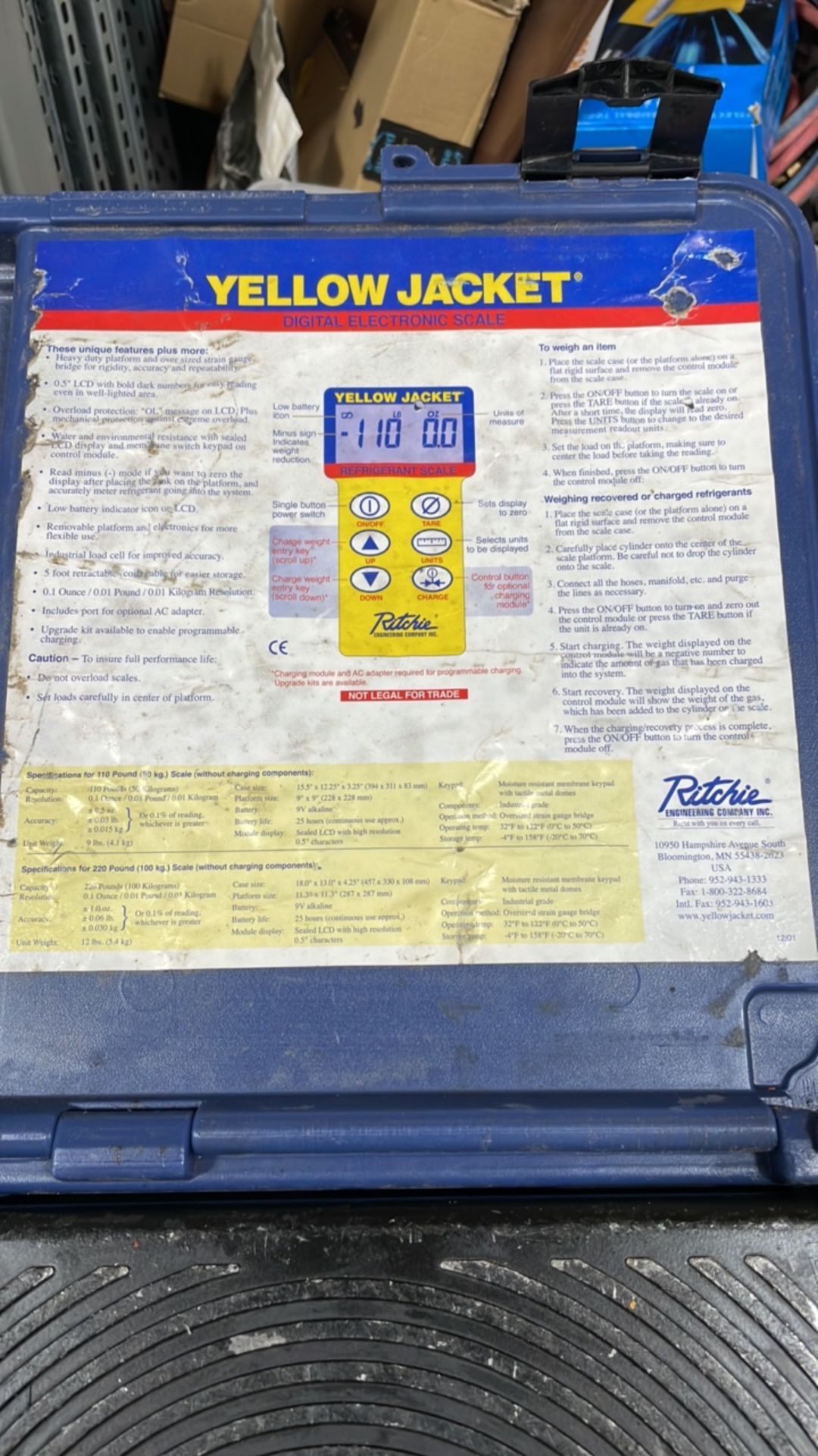 Yellow Jacket Electronic Charging Scales 100Kg Capacity - Image 3 of 4