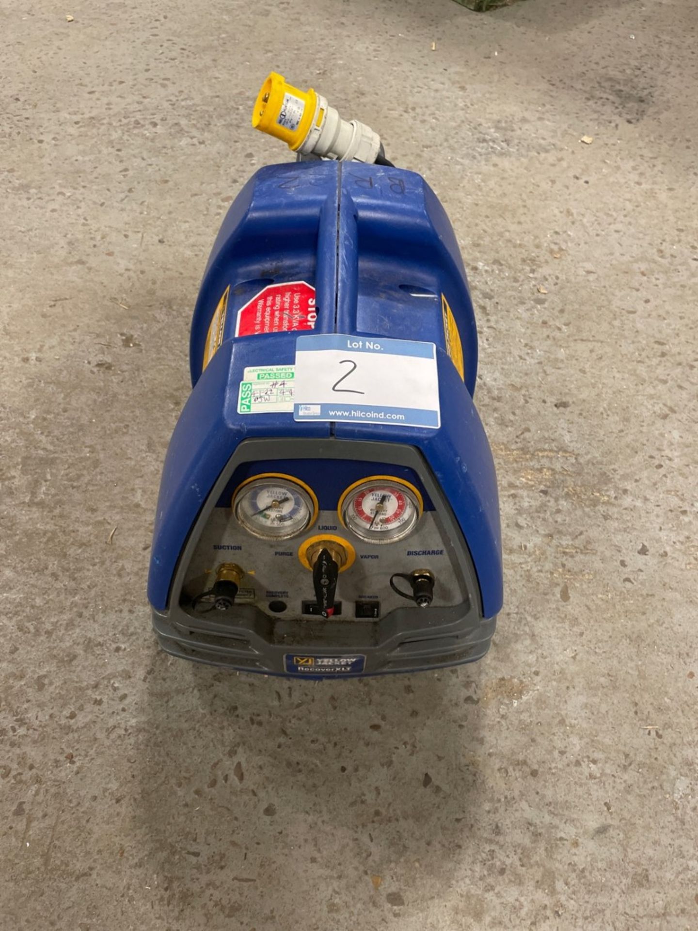 Yellow Jacket RecoverXLT Refrigerant Recovery Unit - Image 2 of 8