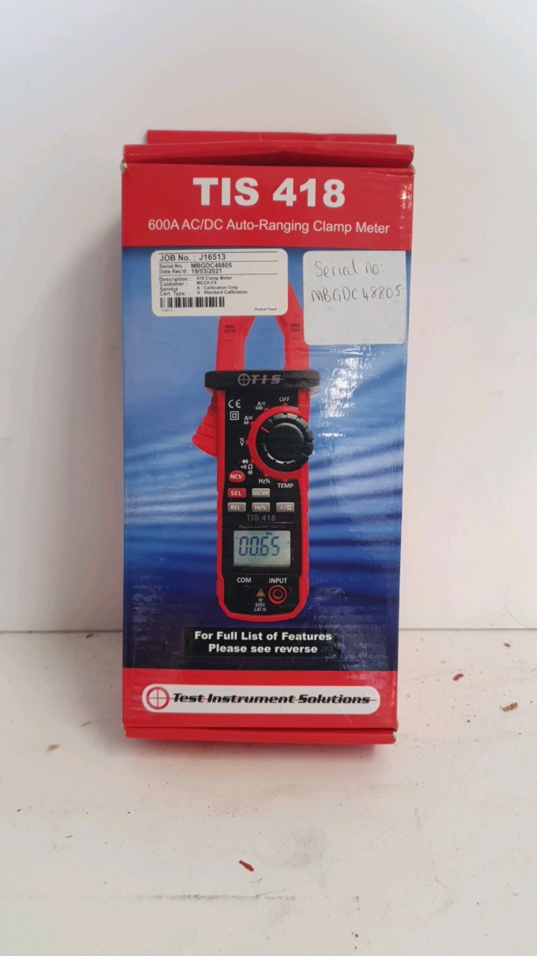 Test Instrument Solutions TIS418 600A AC/DC Auto-Ranging Clamp Meter