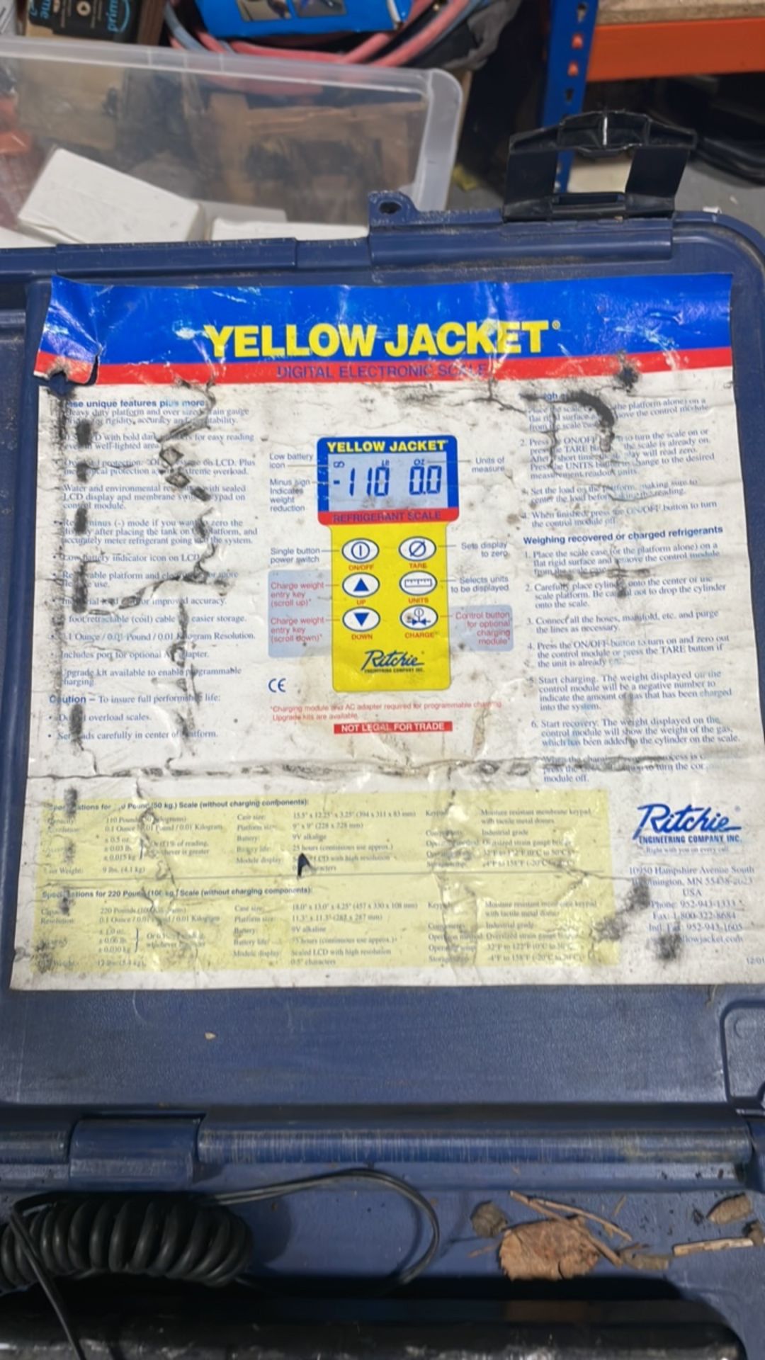 Yellow Jacket Electronic Charging Scales 100Kg Capacity - Image 4 of 4