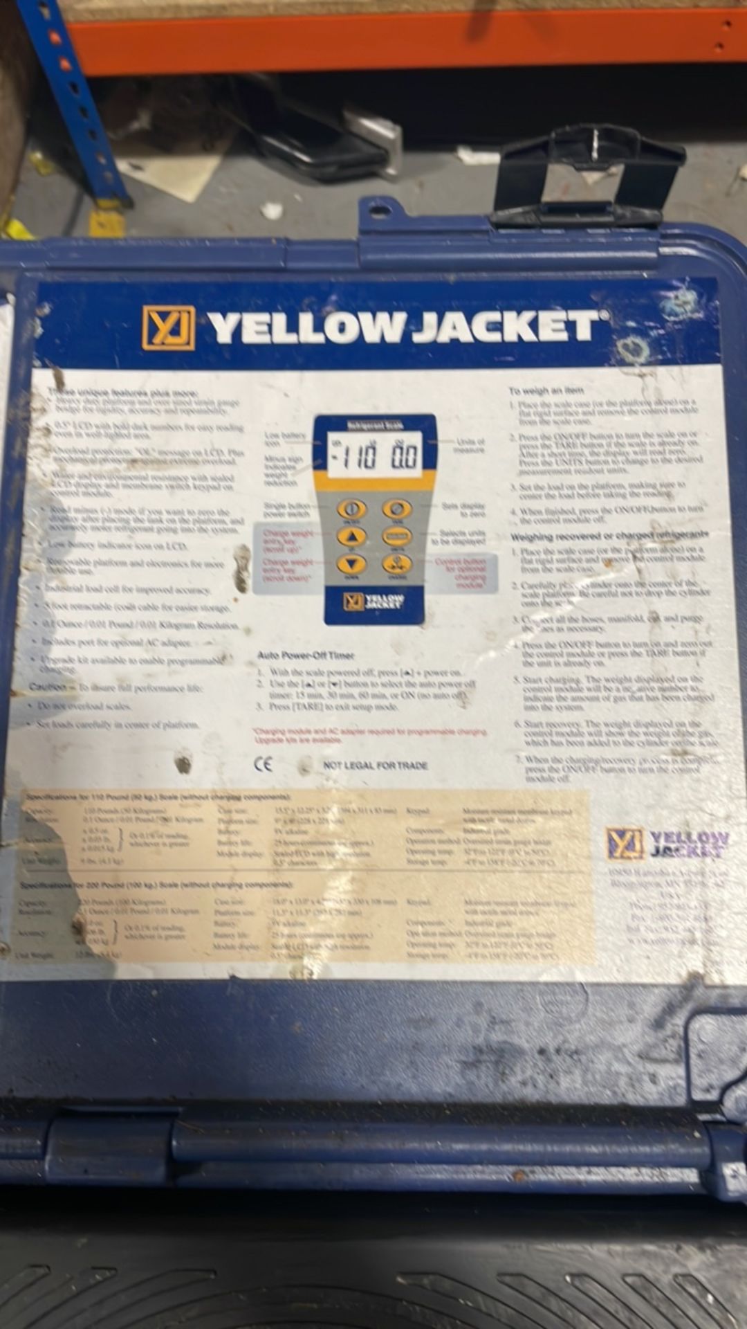 Yellow Jacket Electronic Charging Scales 100Kg Capacity - Image 4 of 4