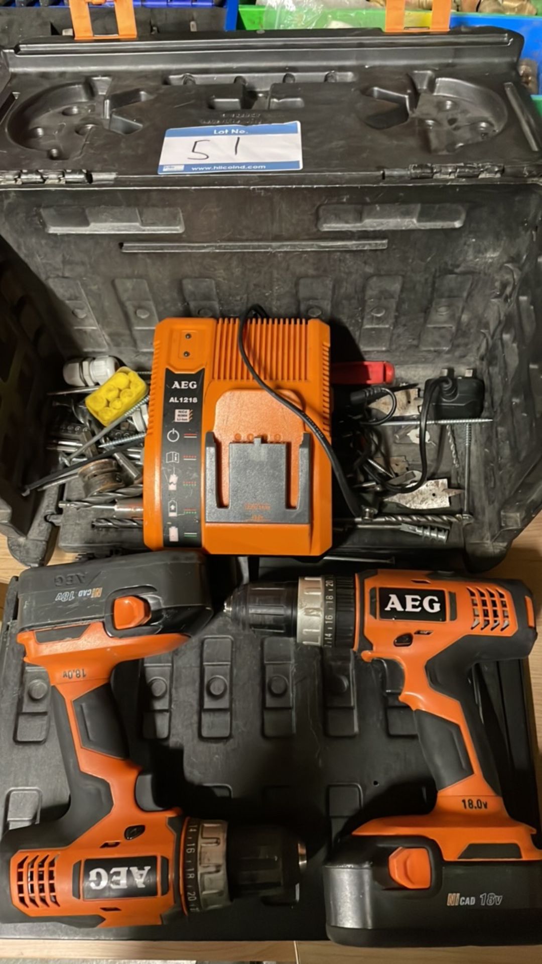 (2) AEG 18.0V Cordless Combi Drills