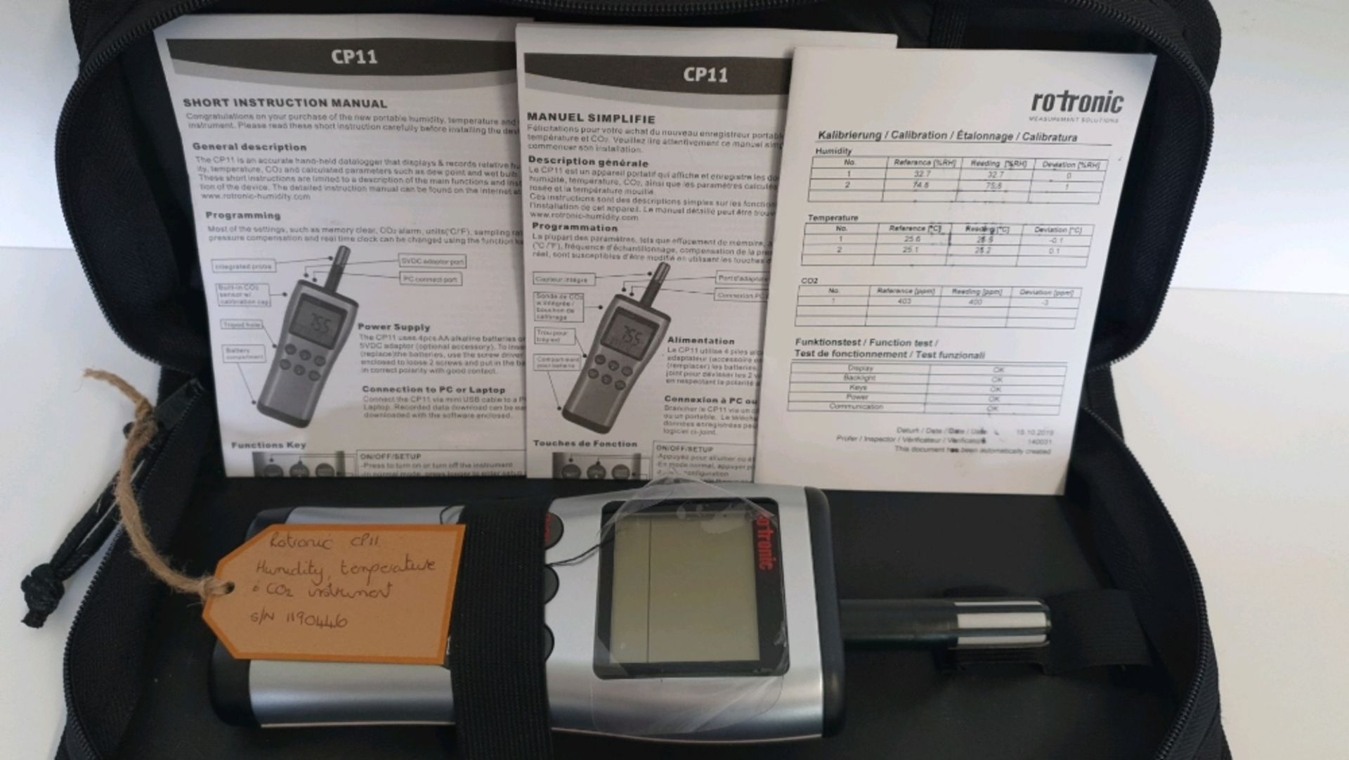 Rotronic CP11 CO2 Humidity and Temperature Monitoring and Recording Intstrument