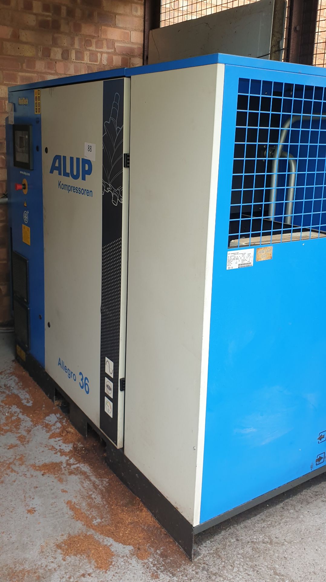 Alup Allegro 36+ Packaged Air Compressor With A Consep 300 Oil Water Separator And A Welded Mild Ste