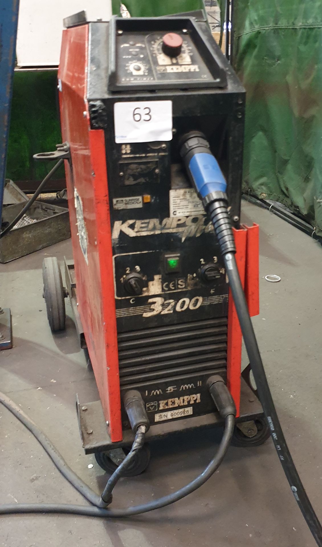 Kemppi 3200 Mig Welder With Integral Wire Feeder , Serial Number: 00926