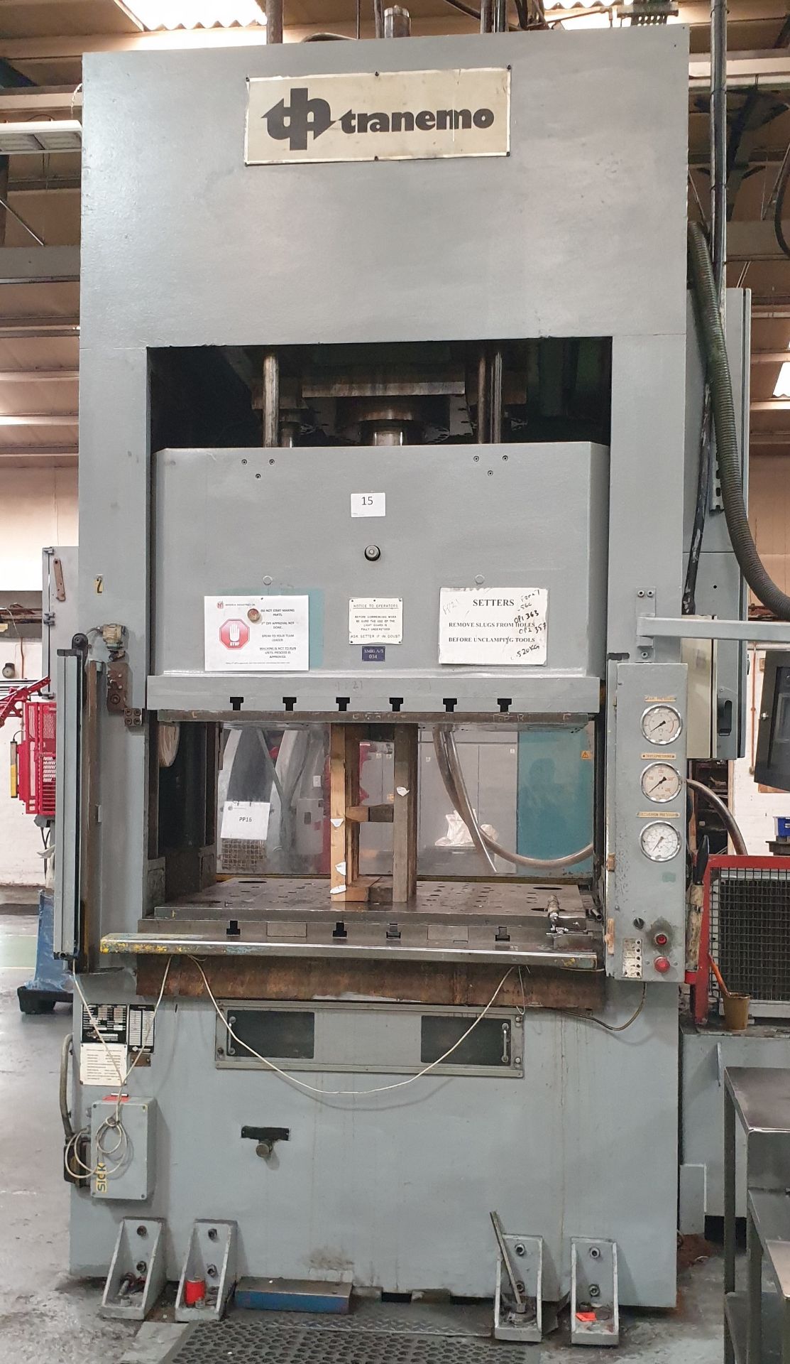 Tranemo DP-250-13, Double Sided Power Press With Light Guards, 250-Tonne Rated , Serial Number: 83-2